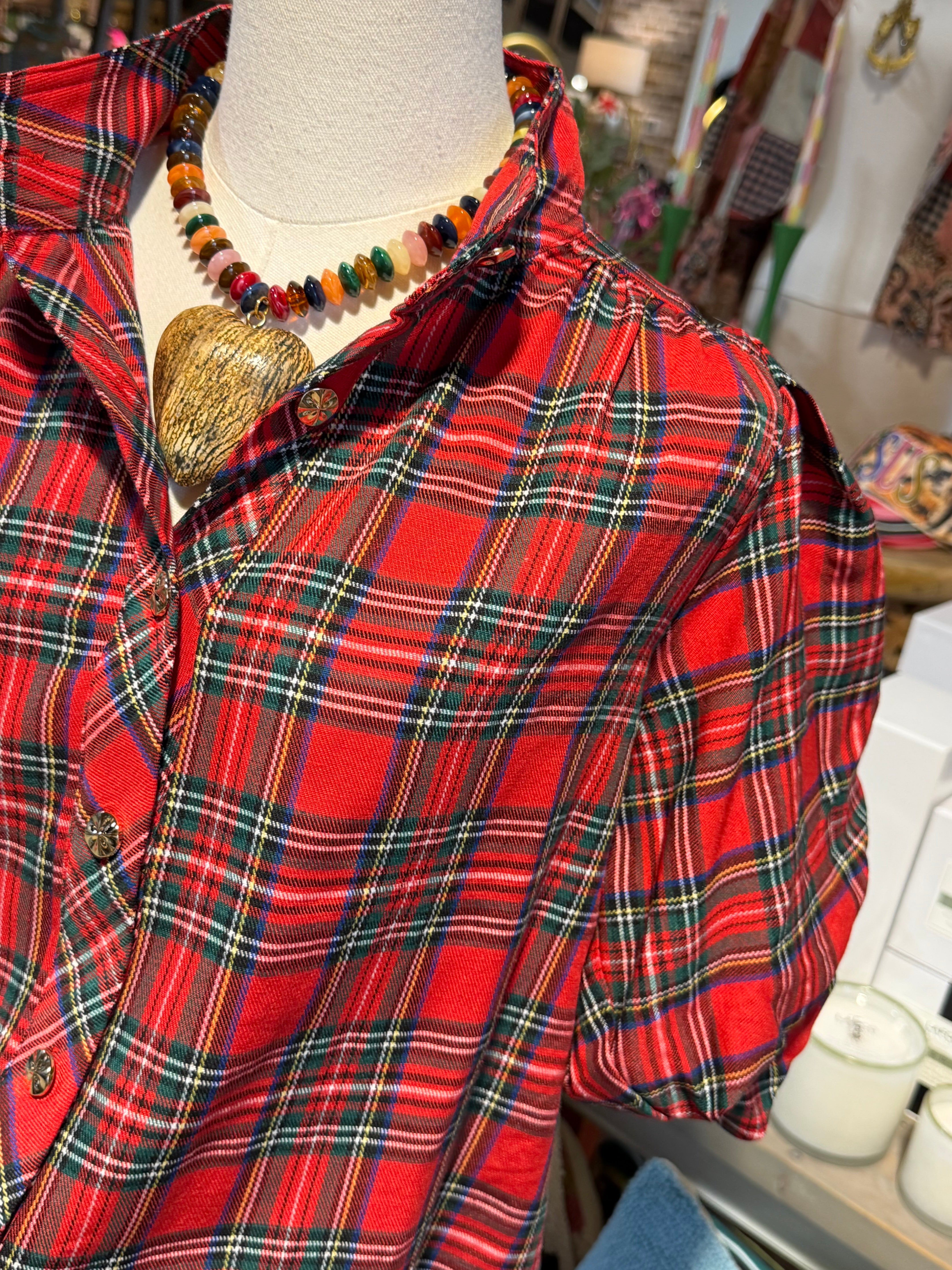 Maryann Plaid Top