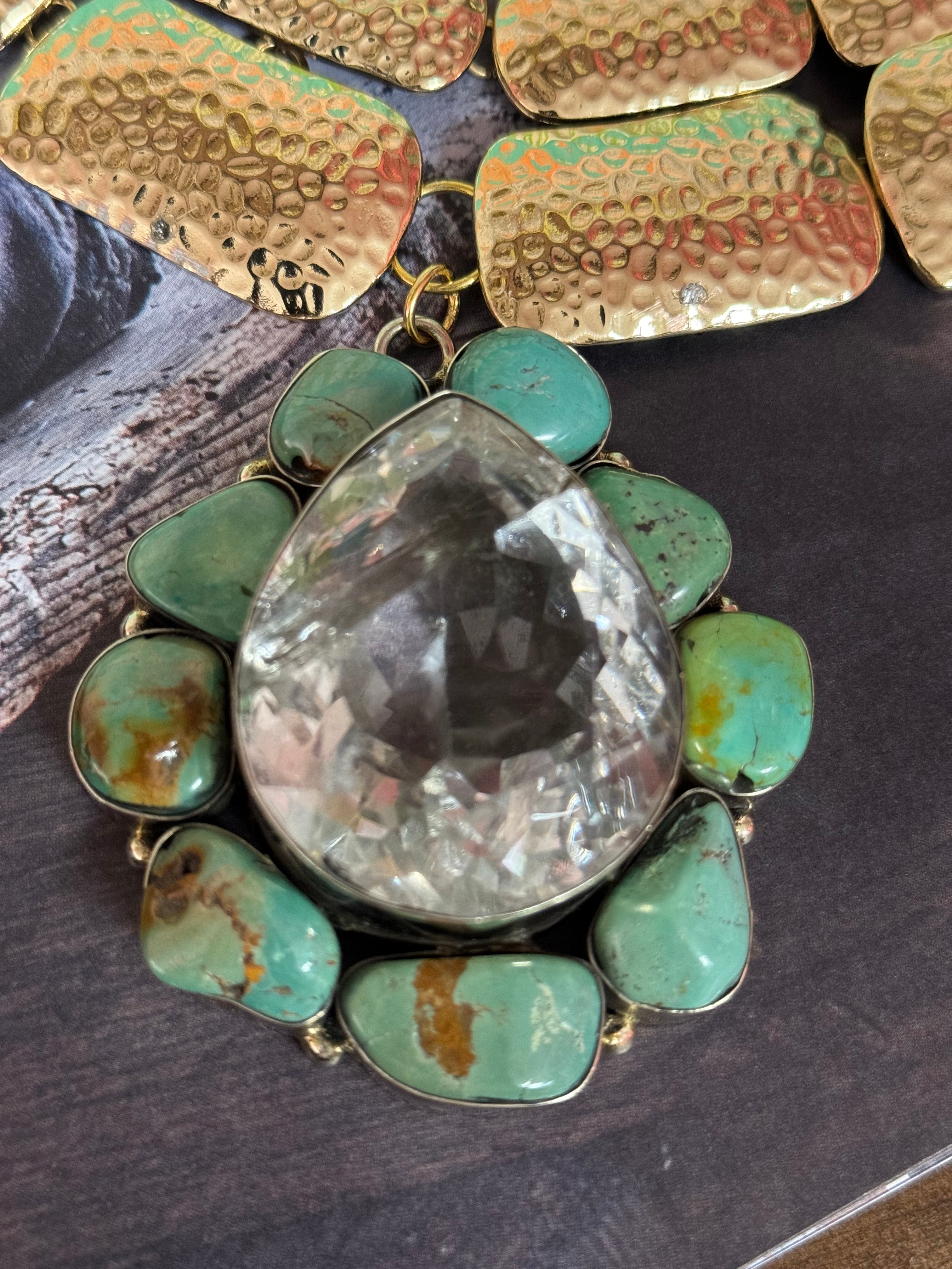 Estate Quartz Turquoise Necklace