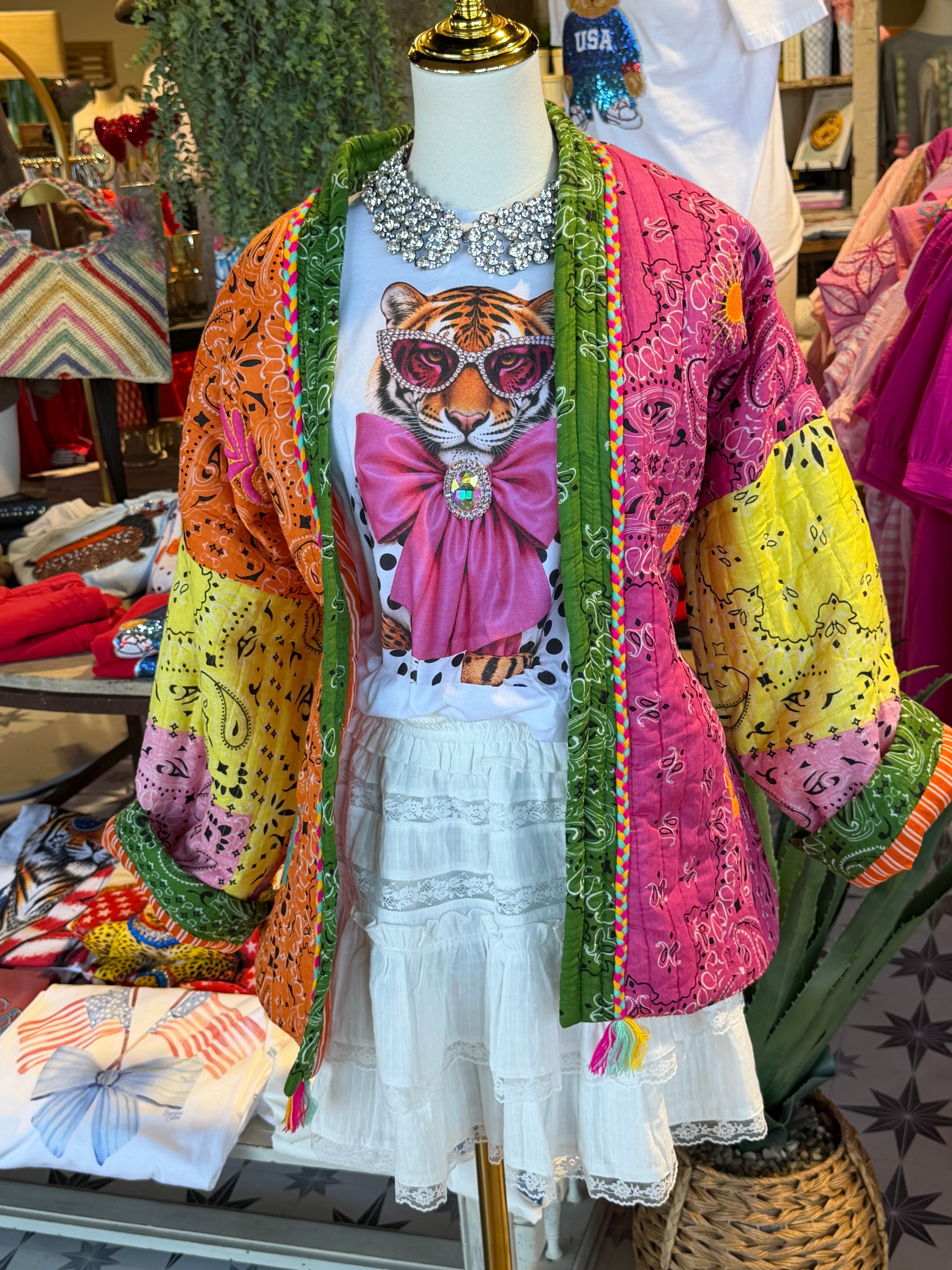 Kiki Bandana Quilted Jacket