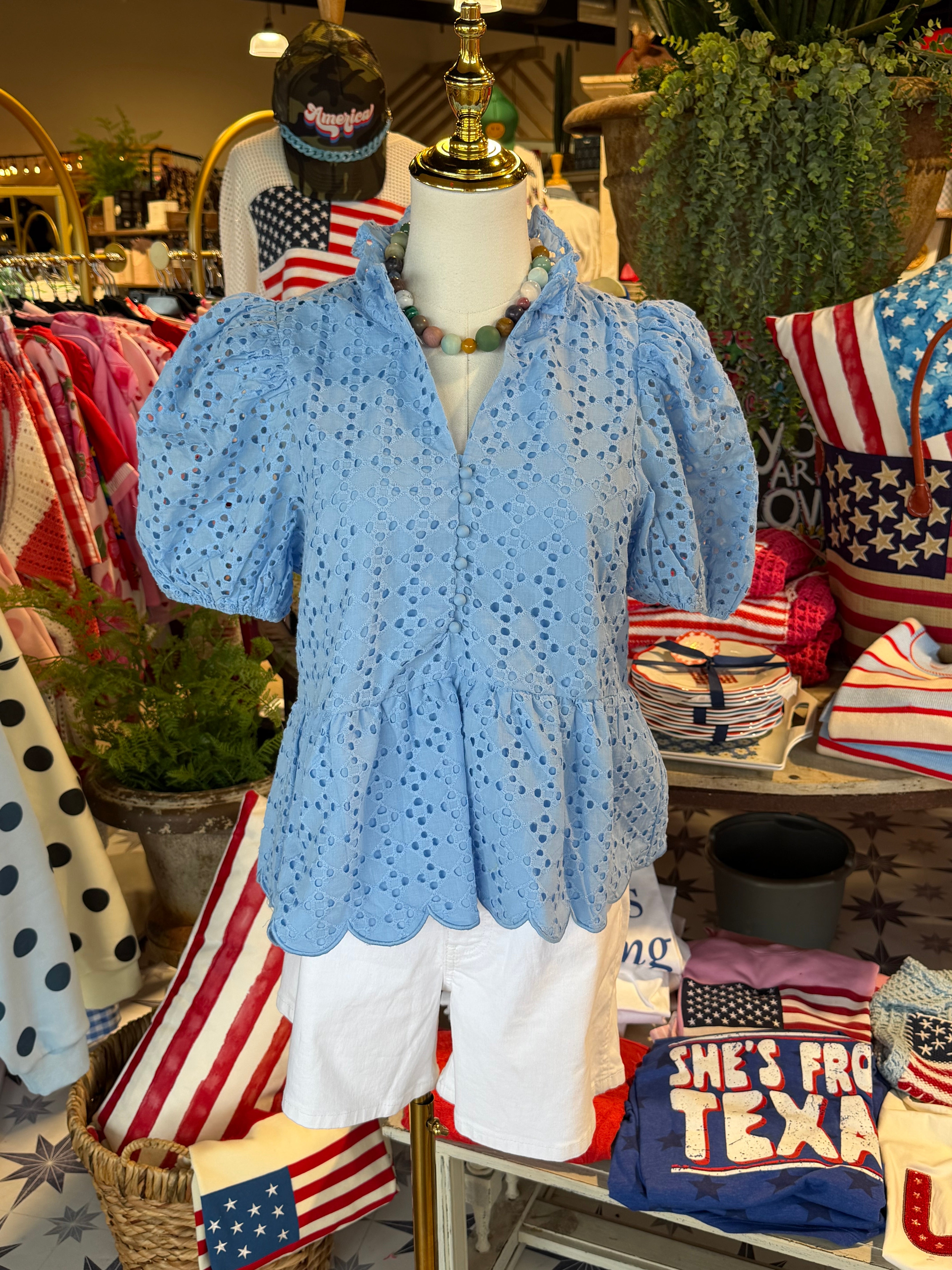 Azalea Eyelet Top