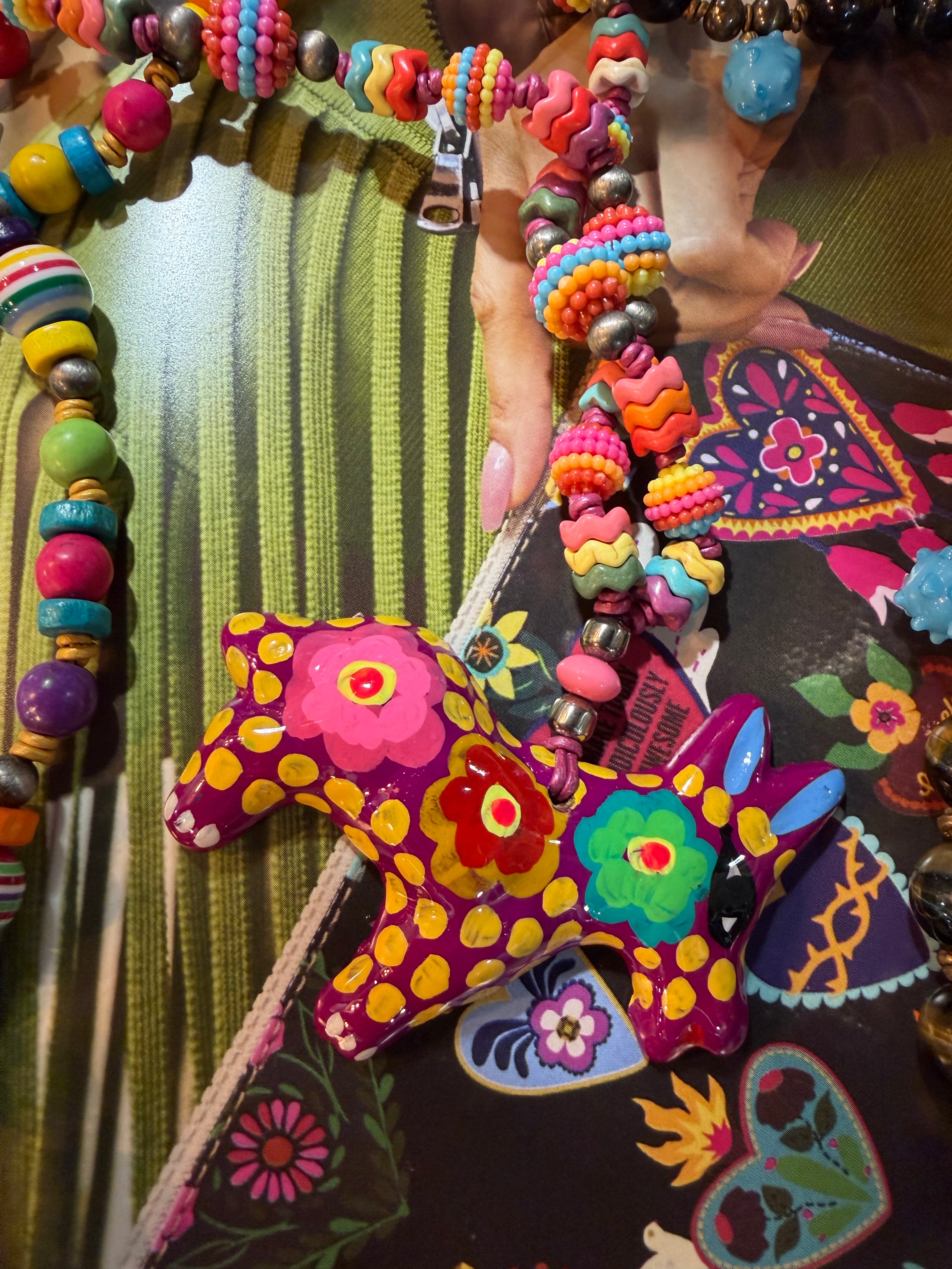 Painted Donkey Necklace