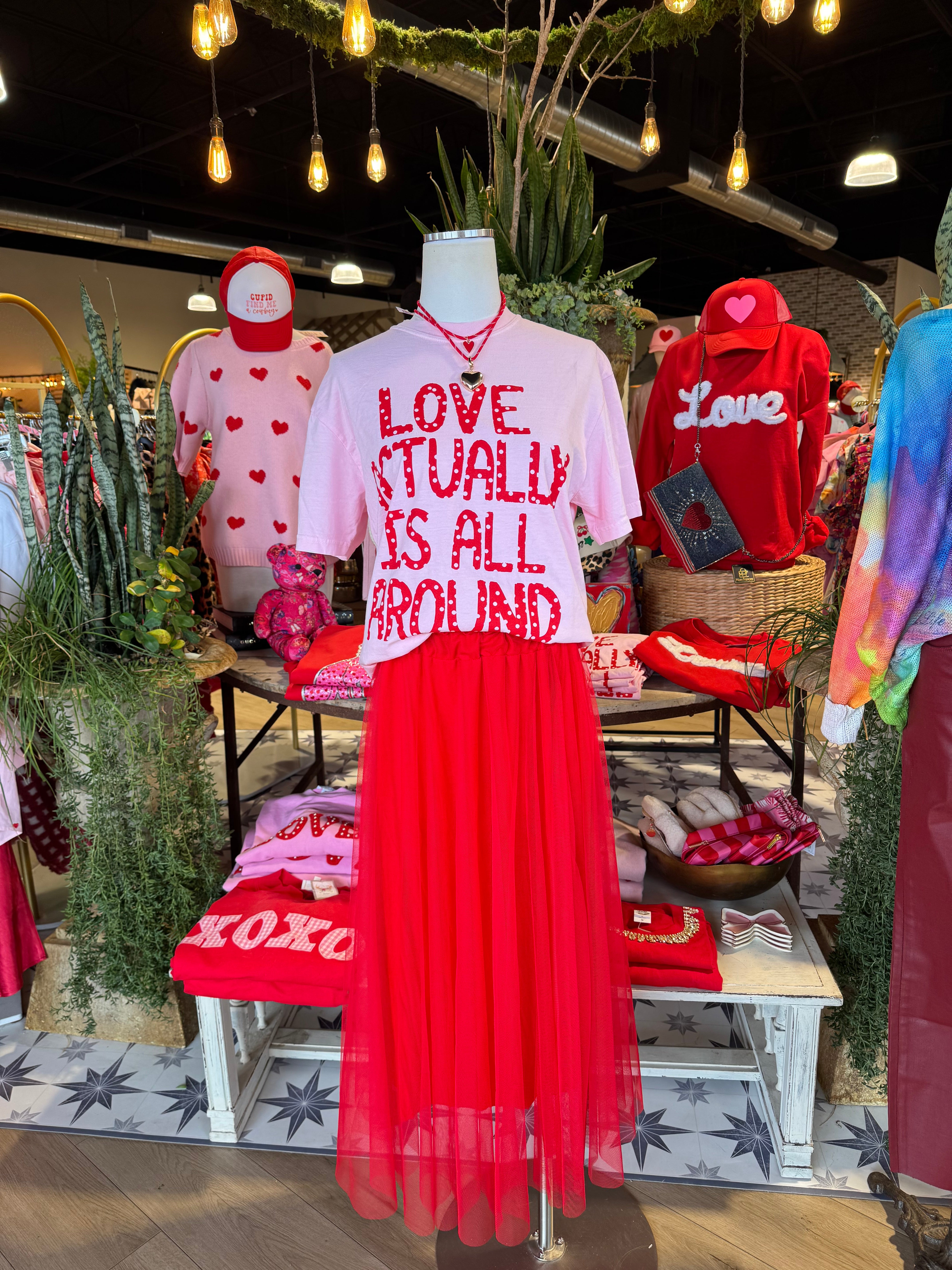 Jewels Tulle Midi Skirt