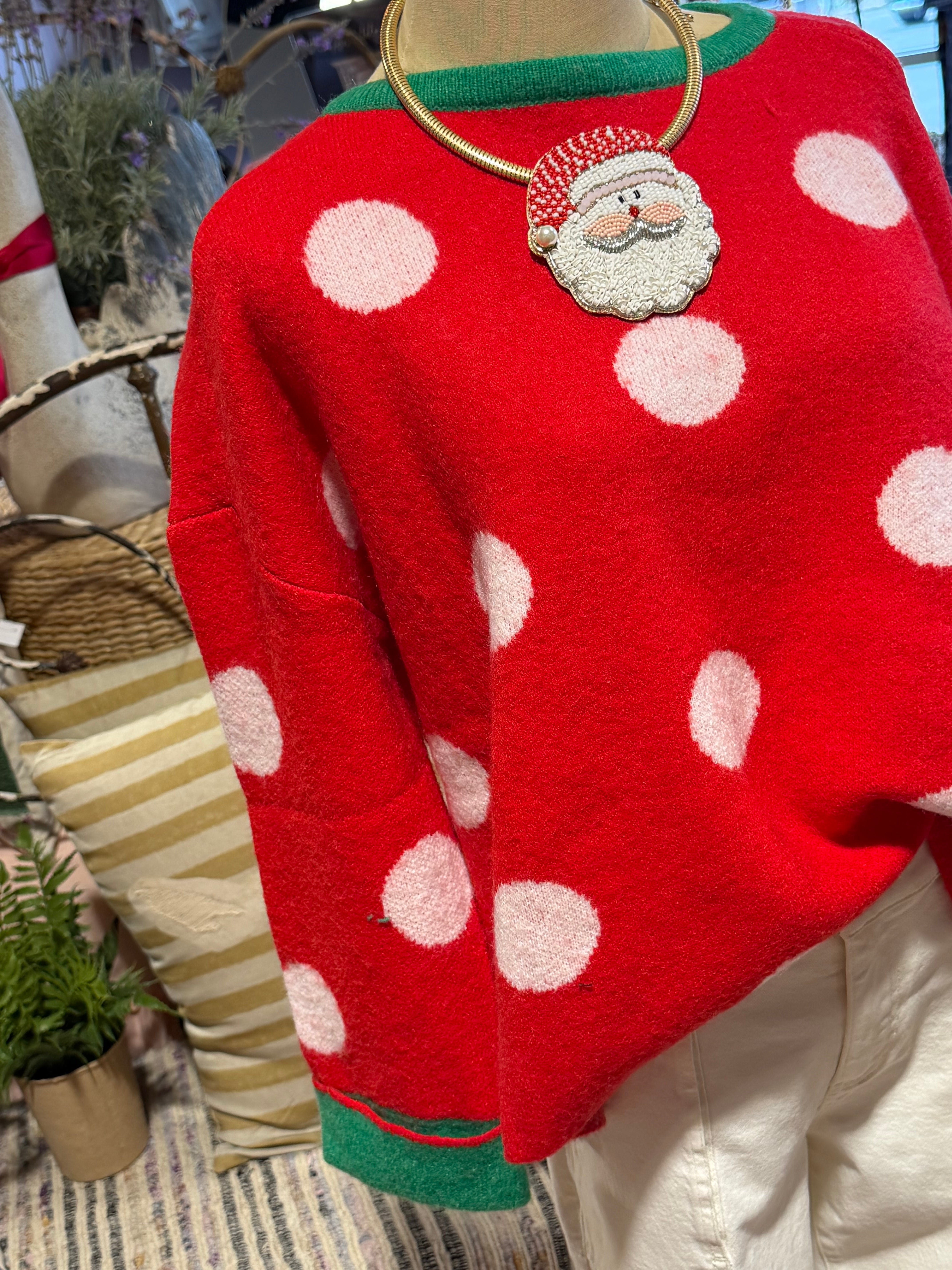 Effortless Polka Dot Sweater