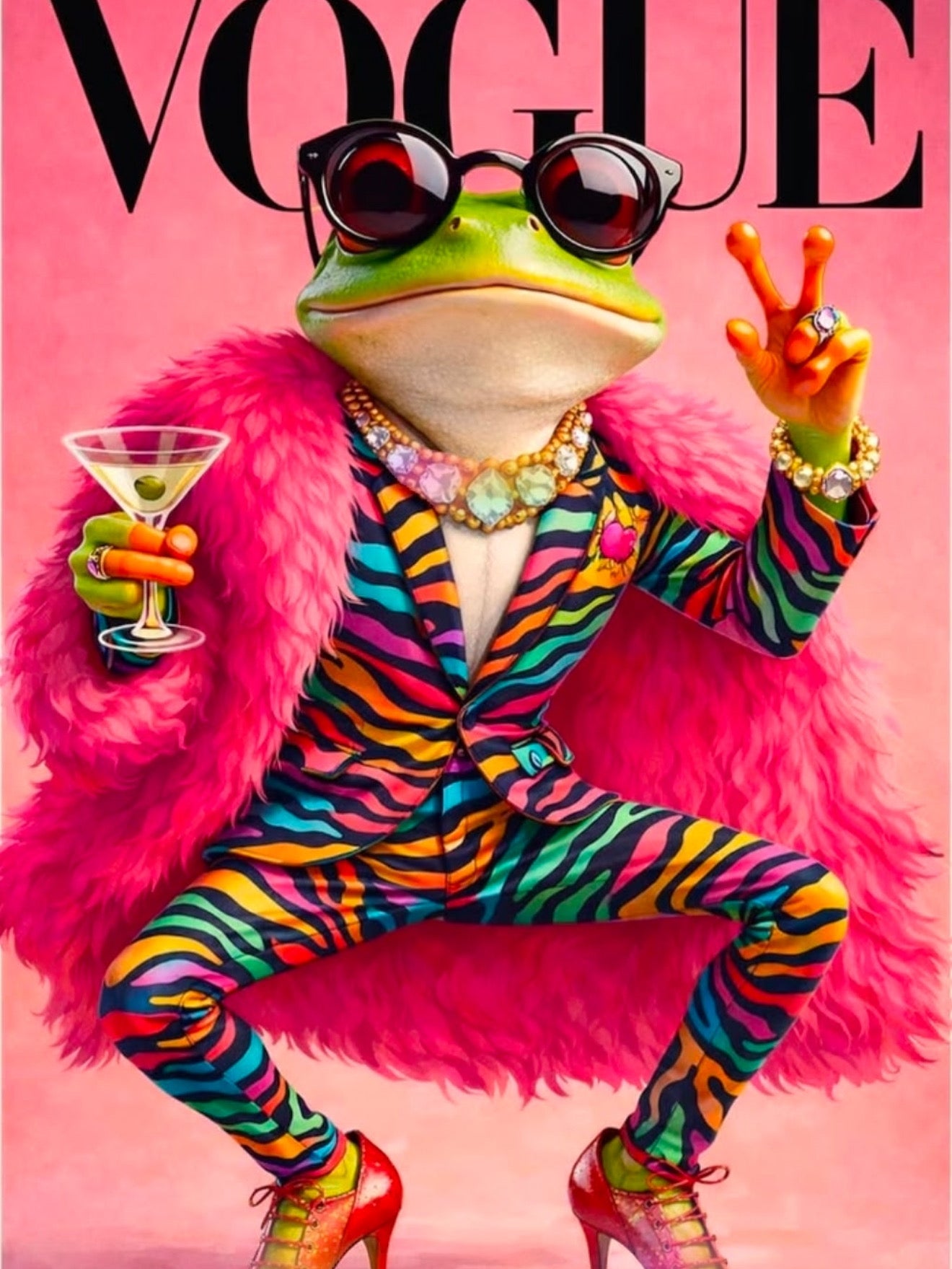 Vogue Vibrant Frog Tee