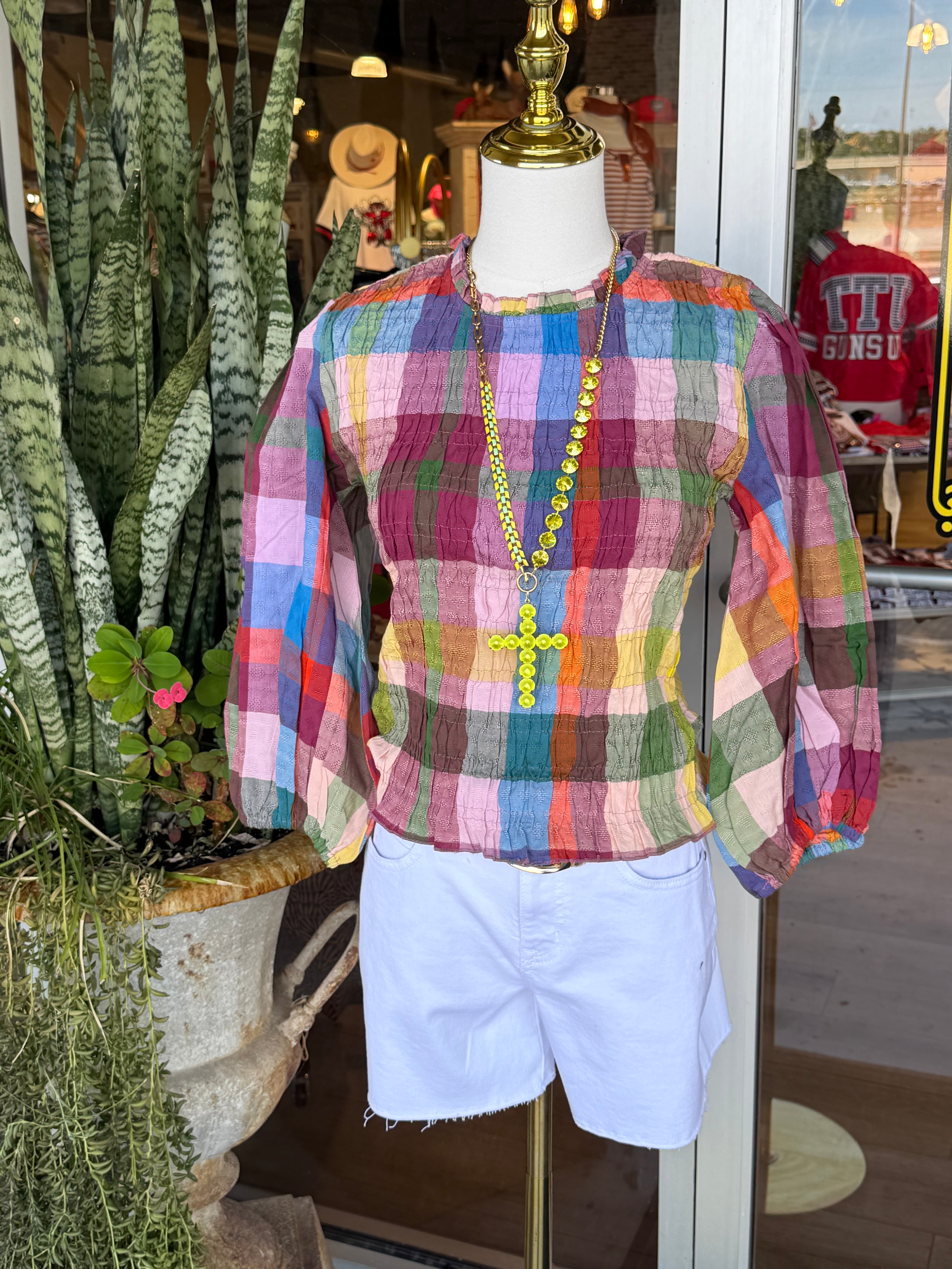 Harbor Plaid Top