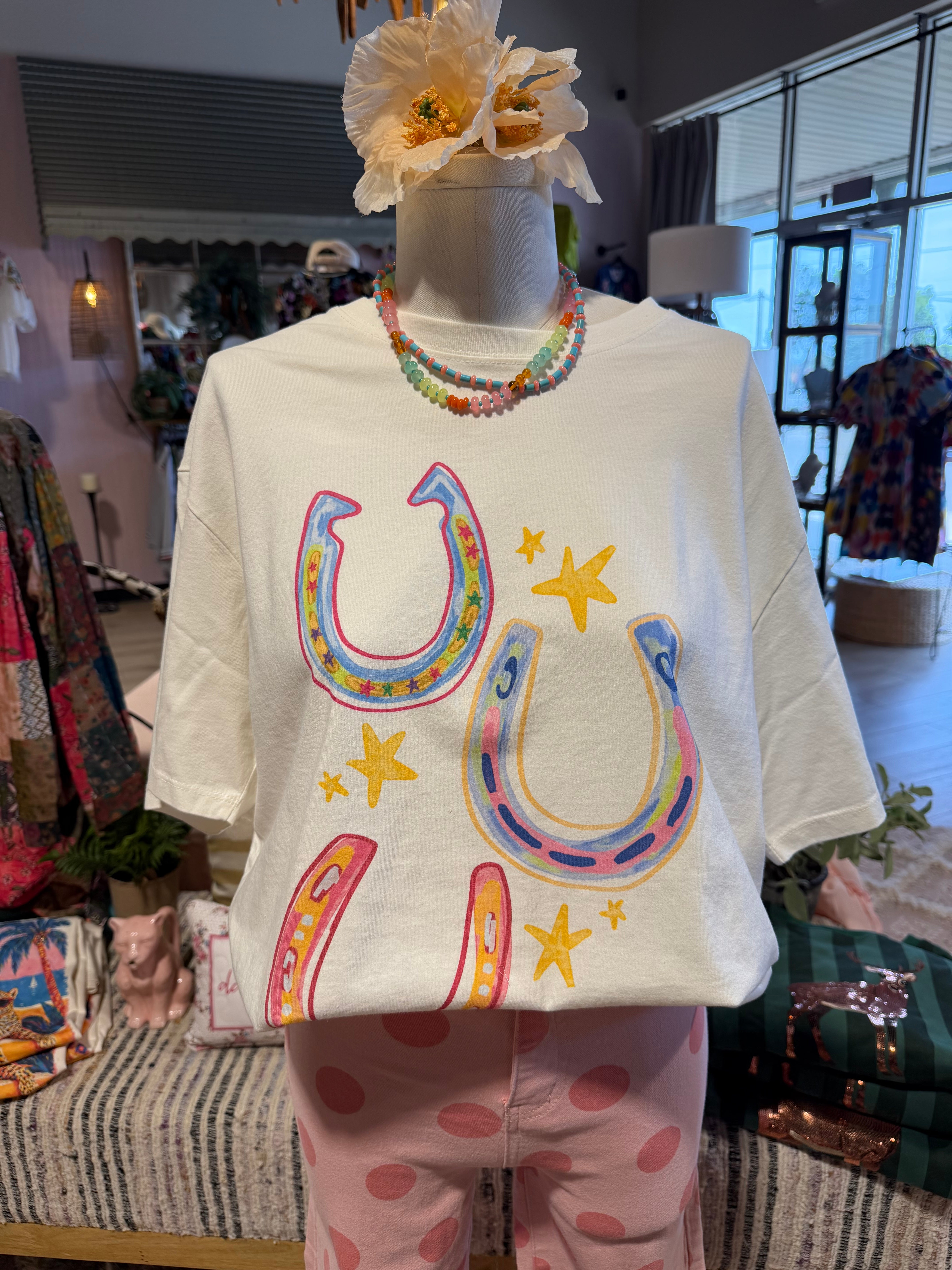 Three Wishes Horseshoe Tee