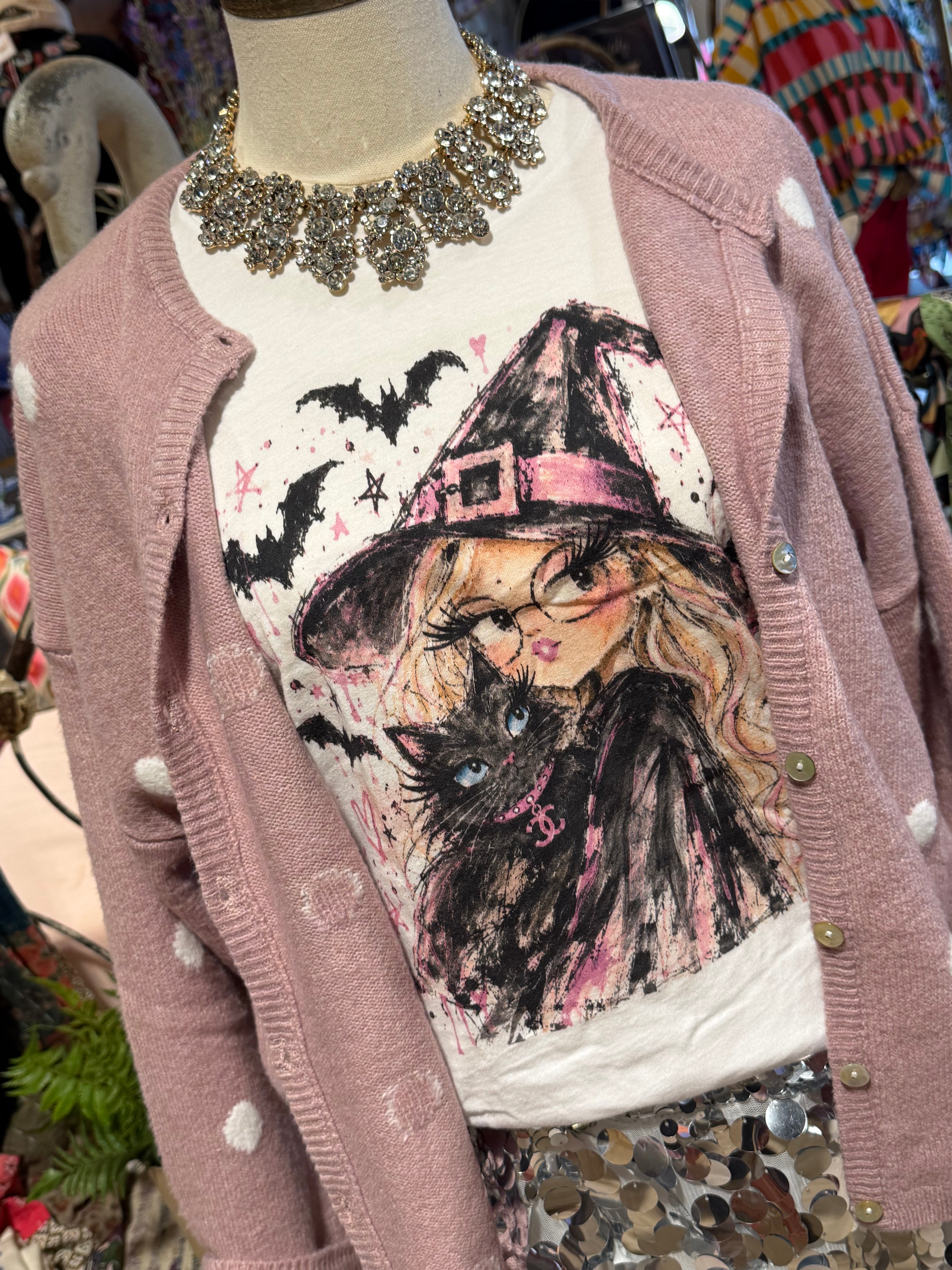 POLKA DOT SWEATER CARDIGAN***