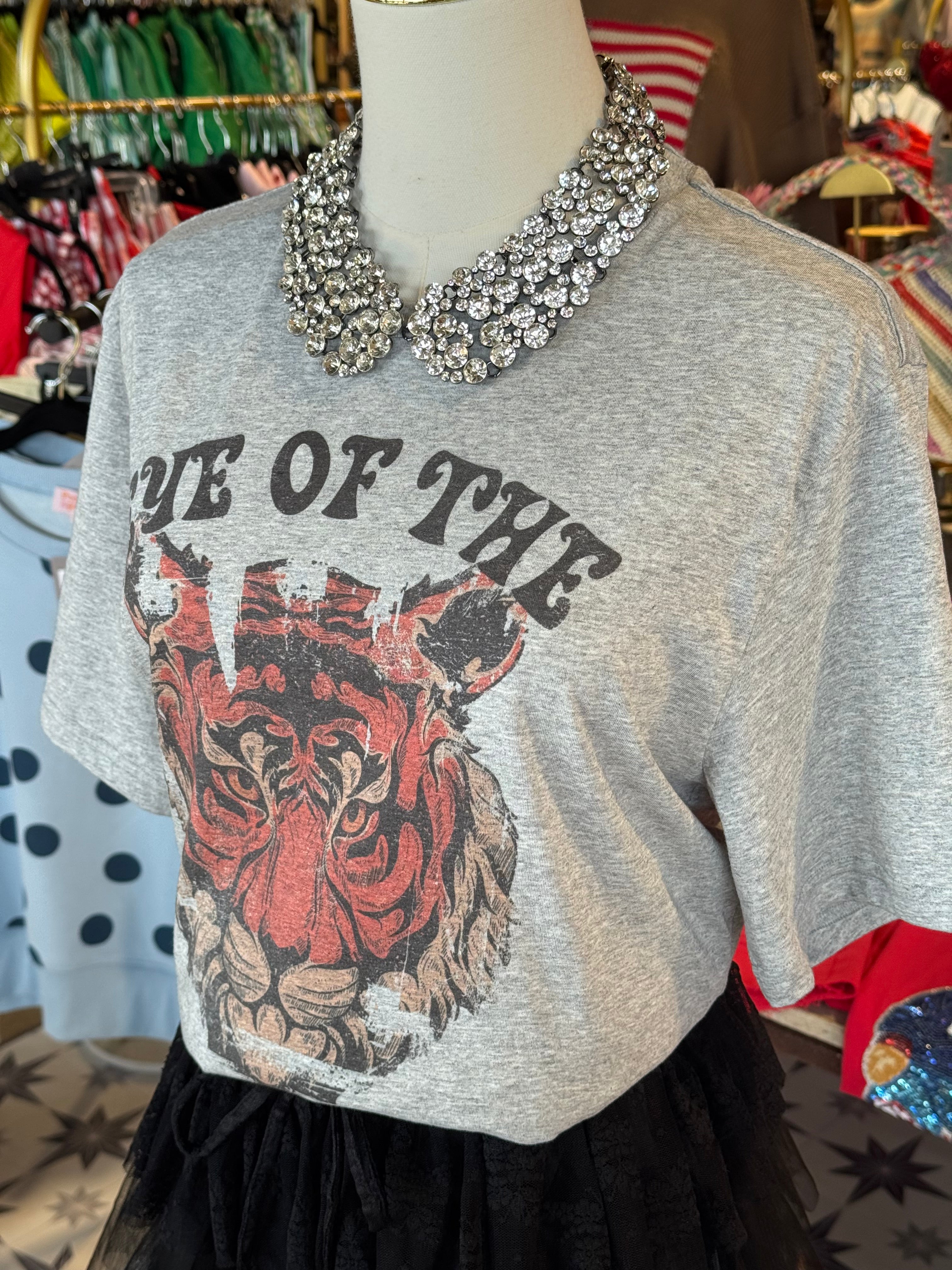 Eye of Tiger Rock N Roll Music 80s 90s Vintage Graphic Tee