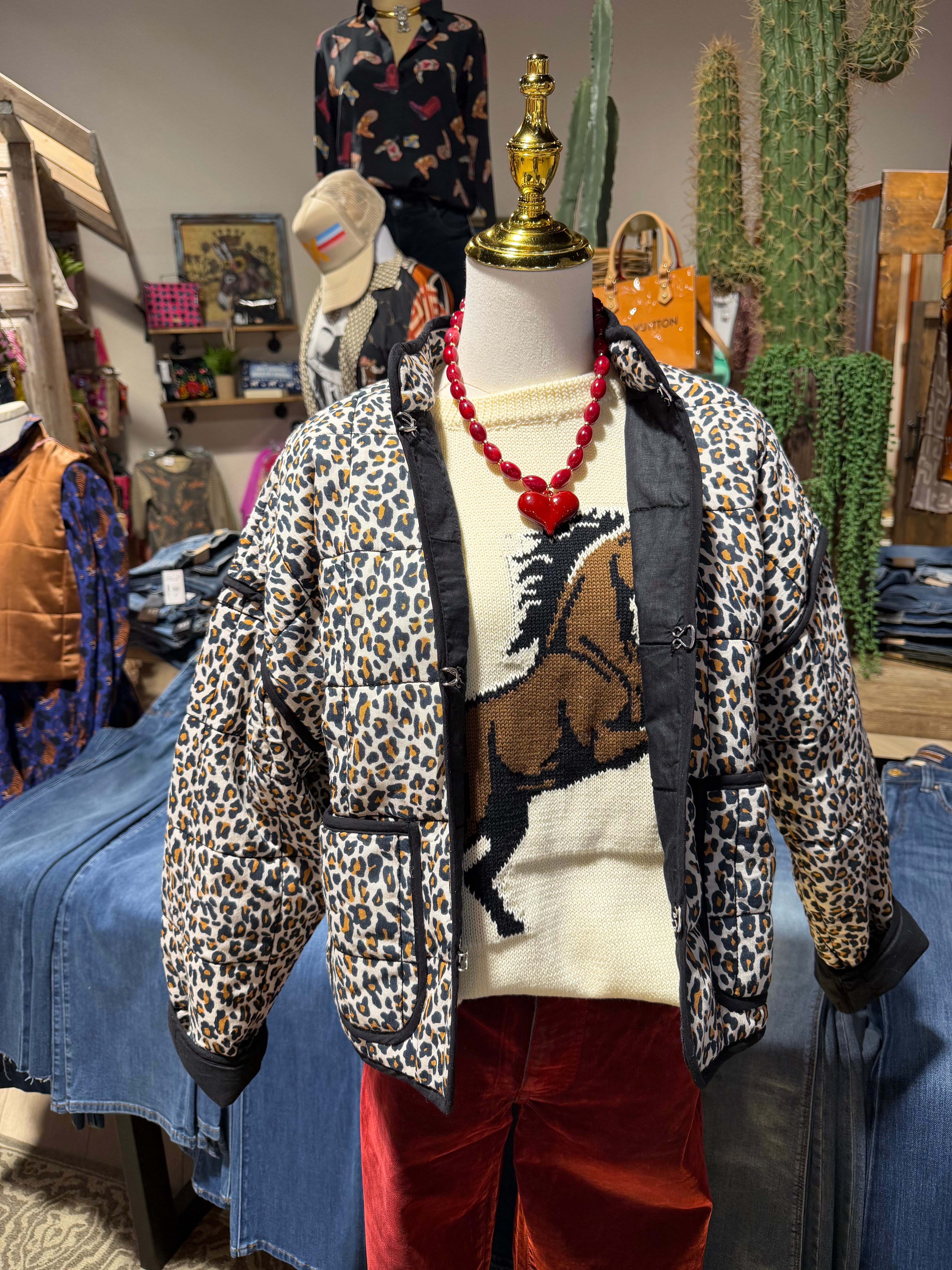 Quilted Leopard Jacket