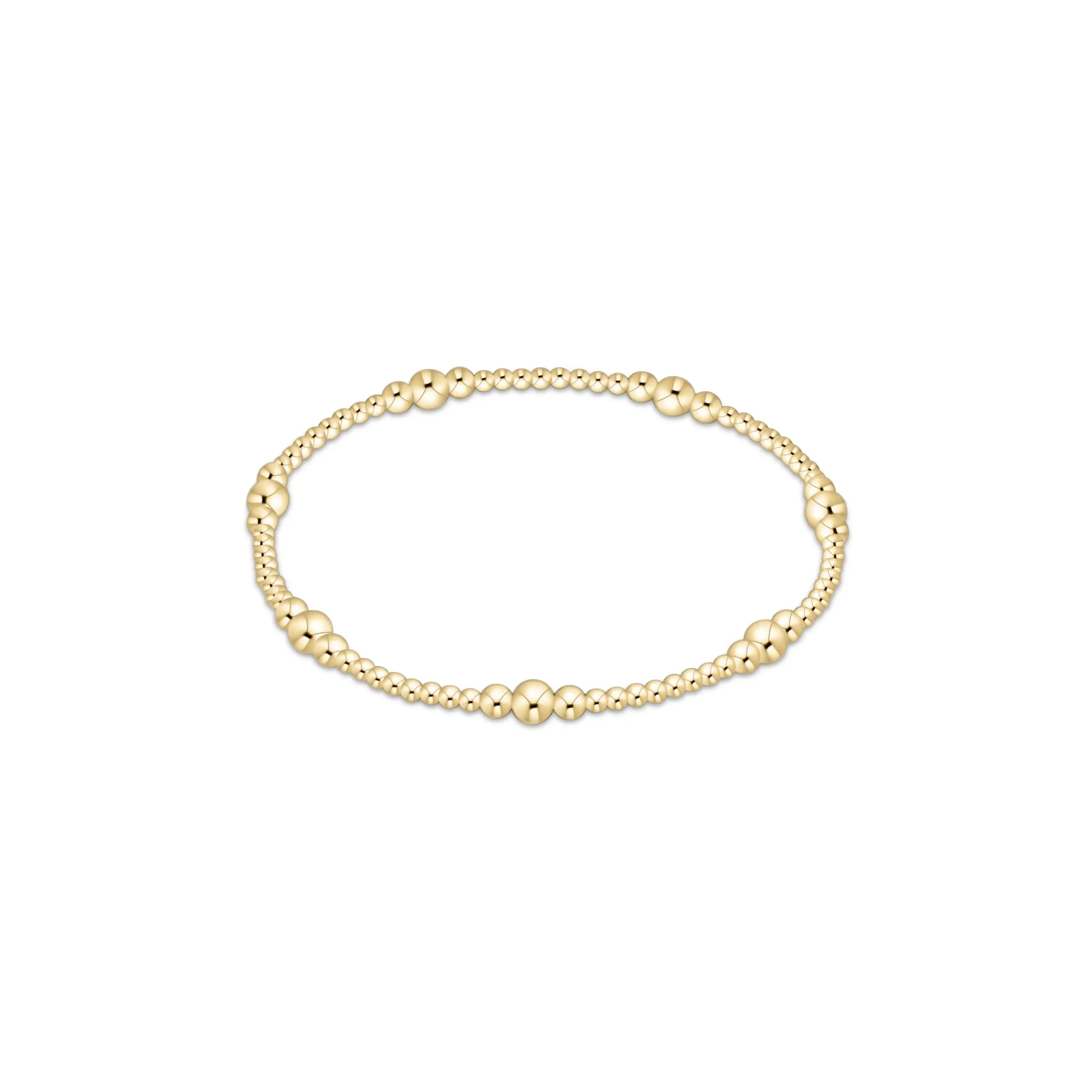 Classic Gold Purpose 4mm Beaded Bracelet