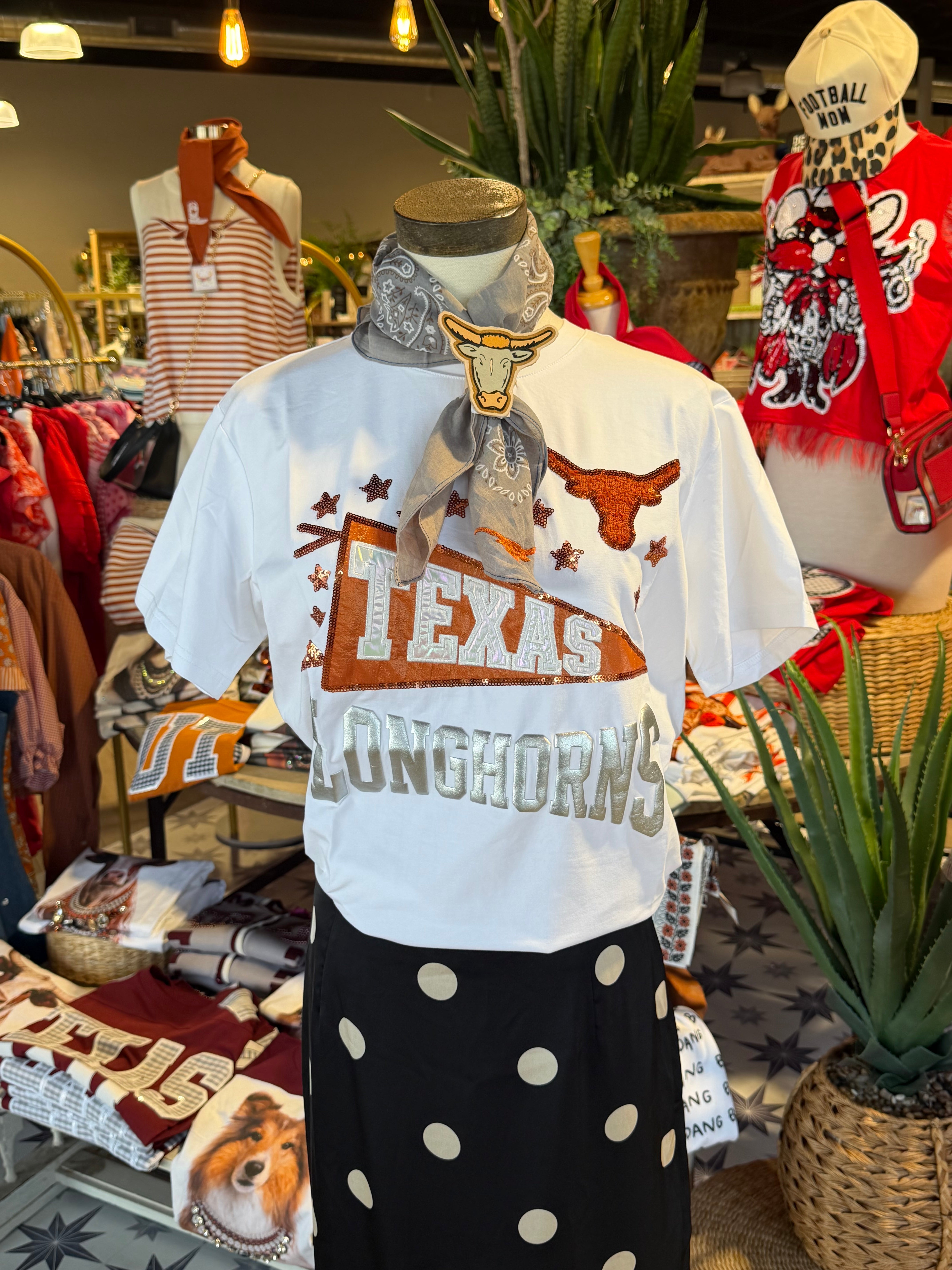 Texas Pennant Sparkle T-Shirt
