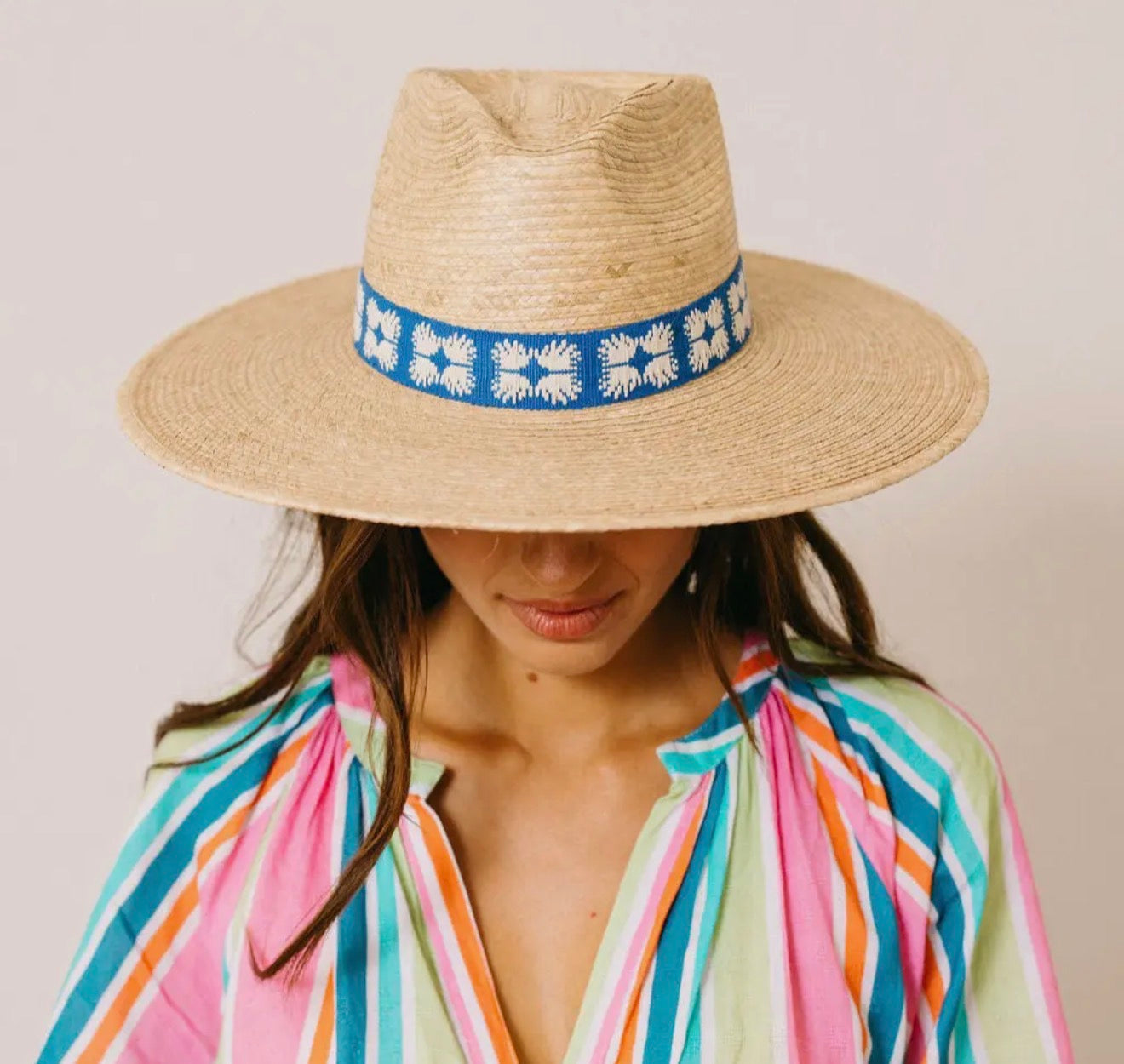 Navy Flora Hat