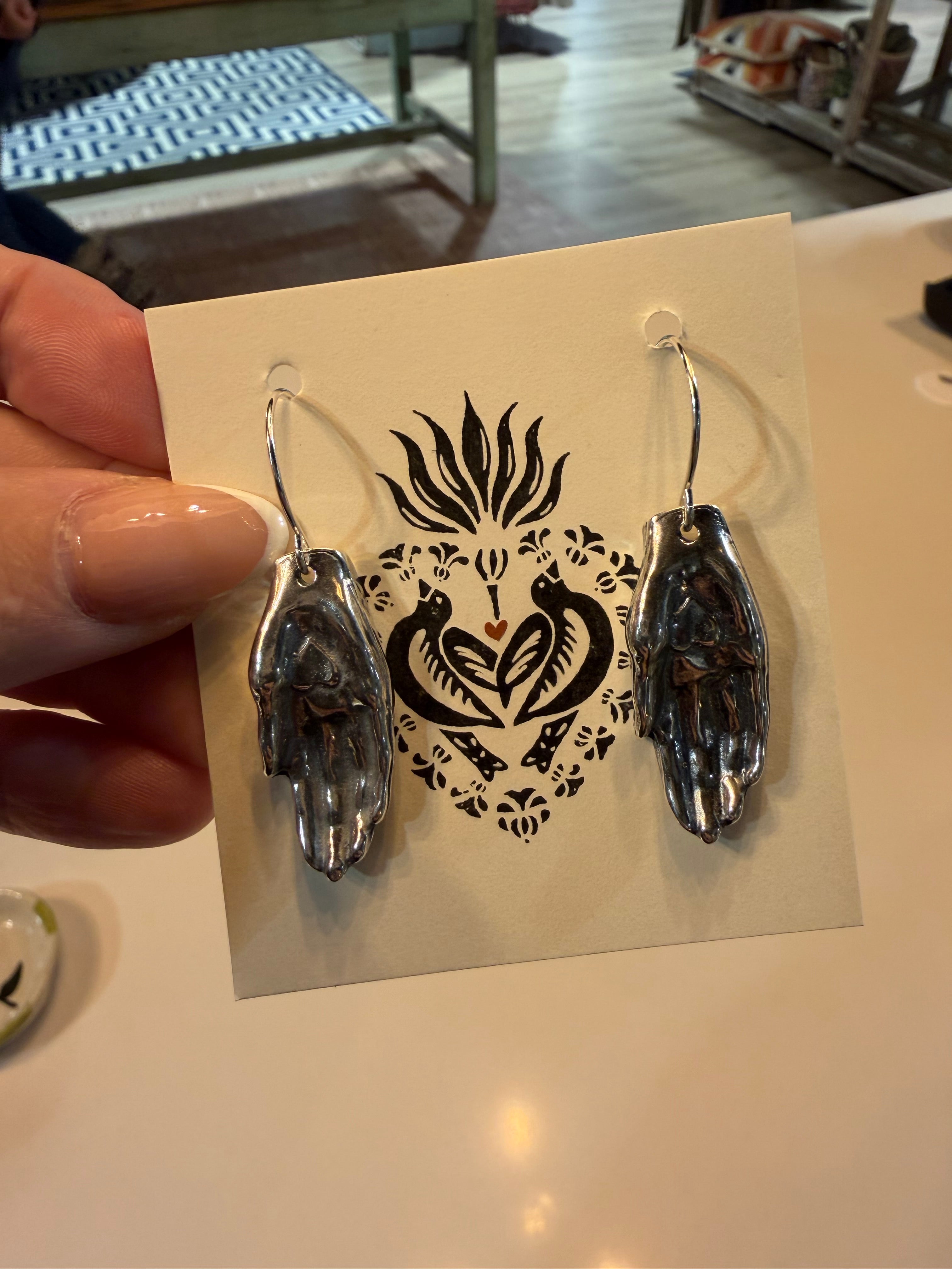 Hand Heart Earring