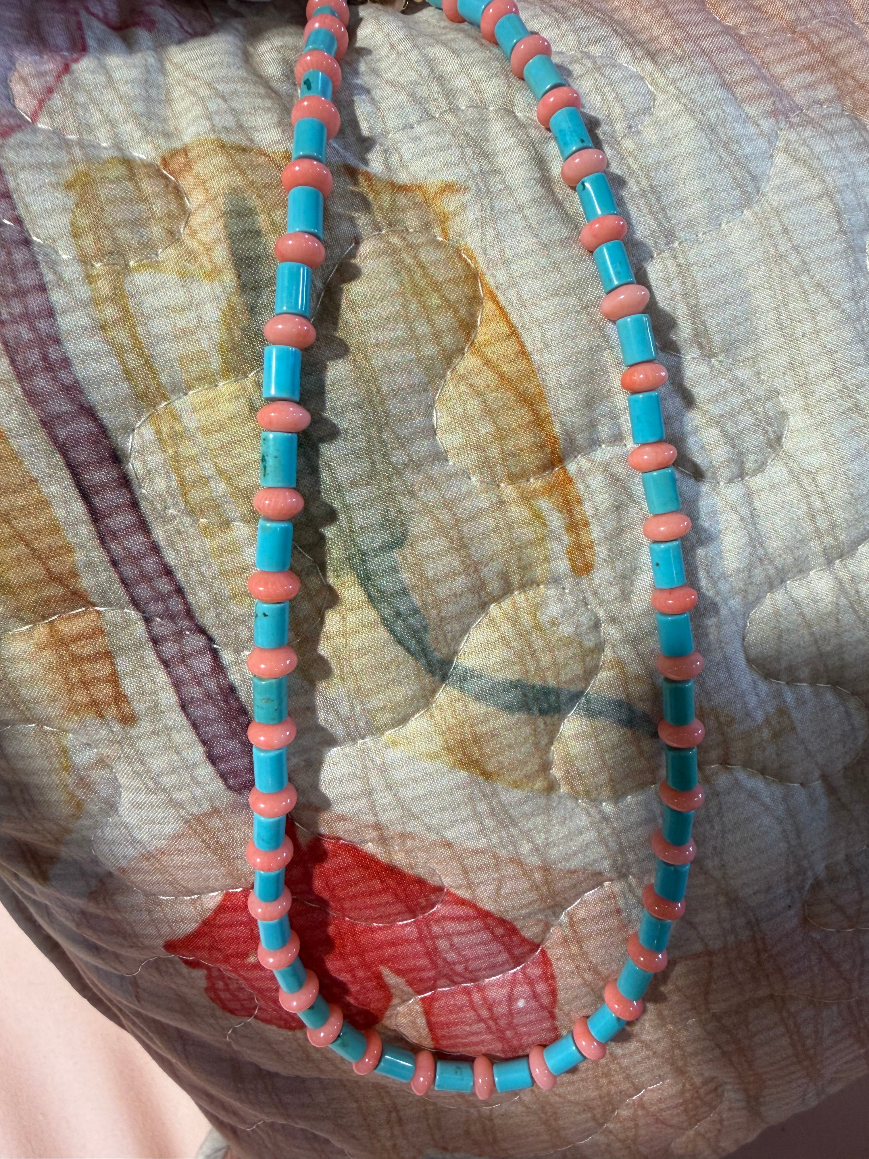 Turquoise & Rondelle Necklace