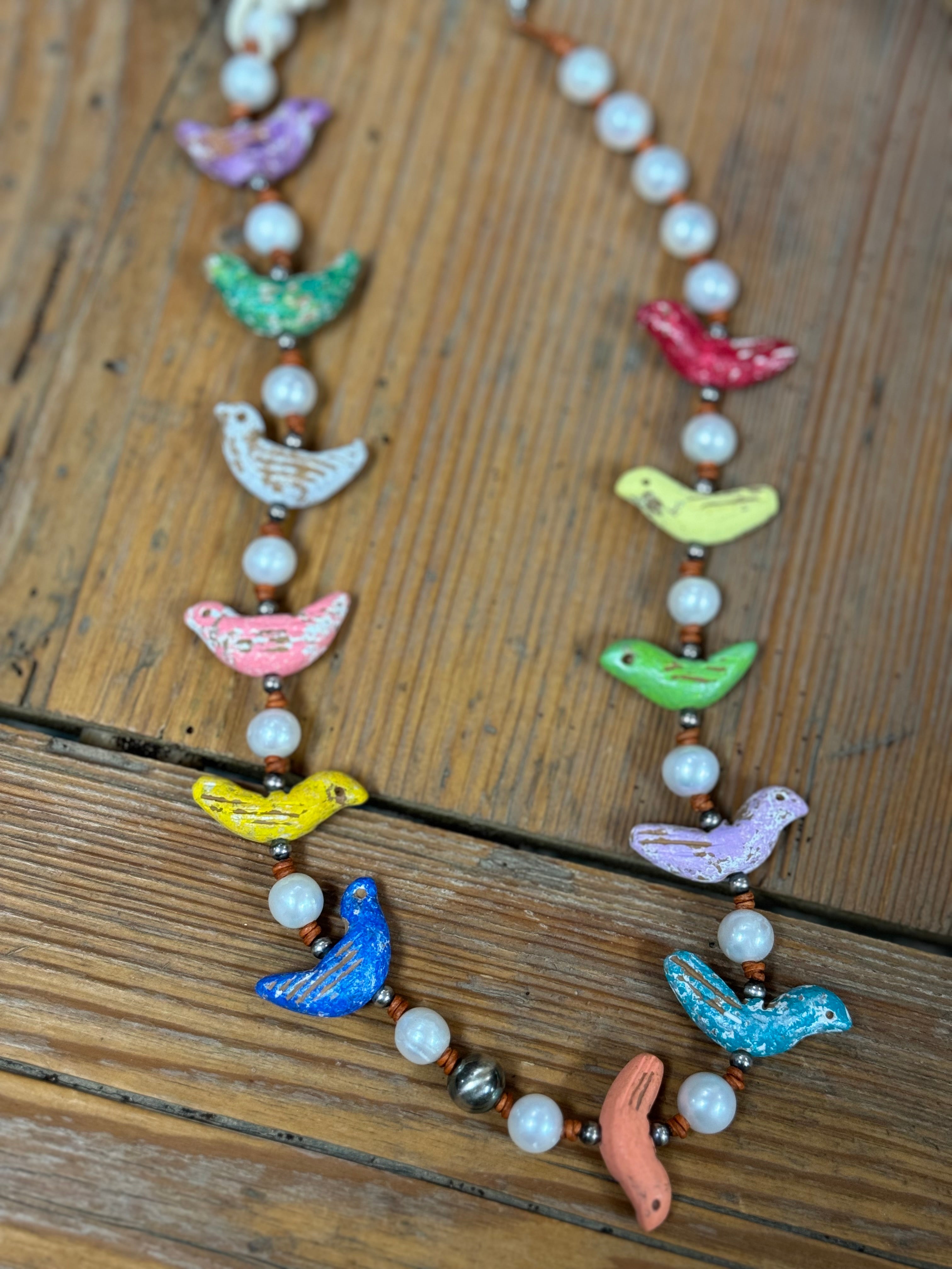 Colorful Birdie Necklace