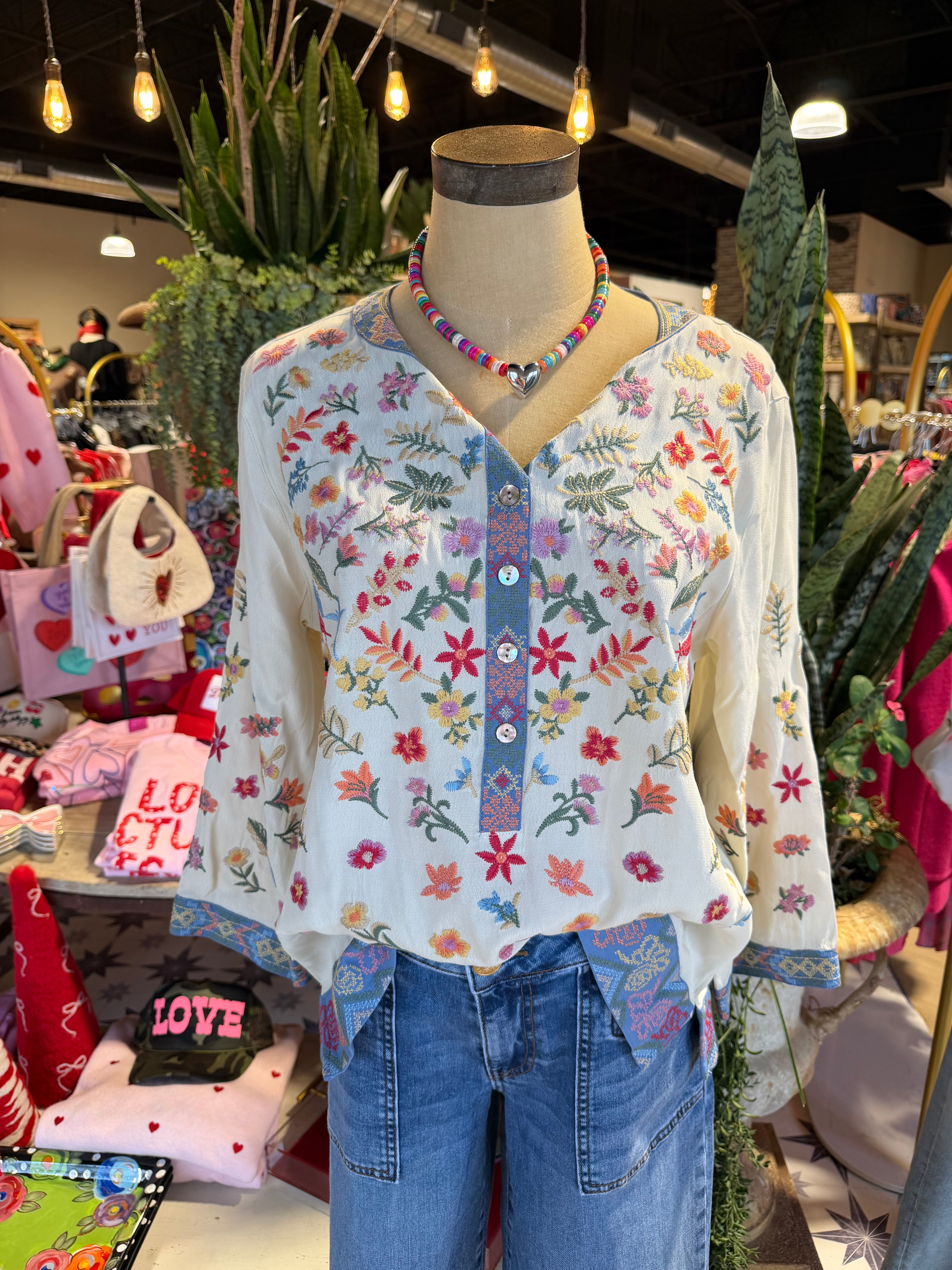 Selena Embroidery Top