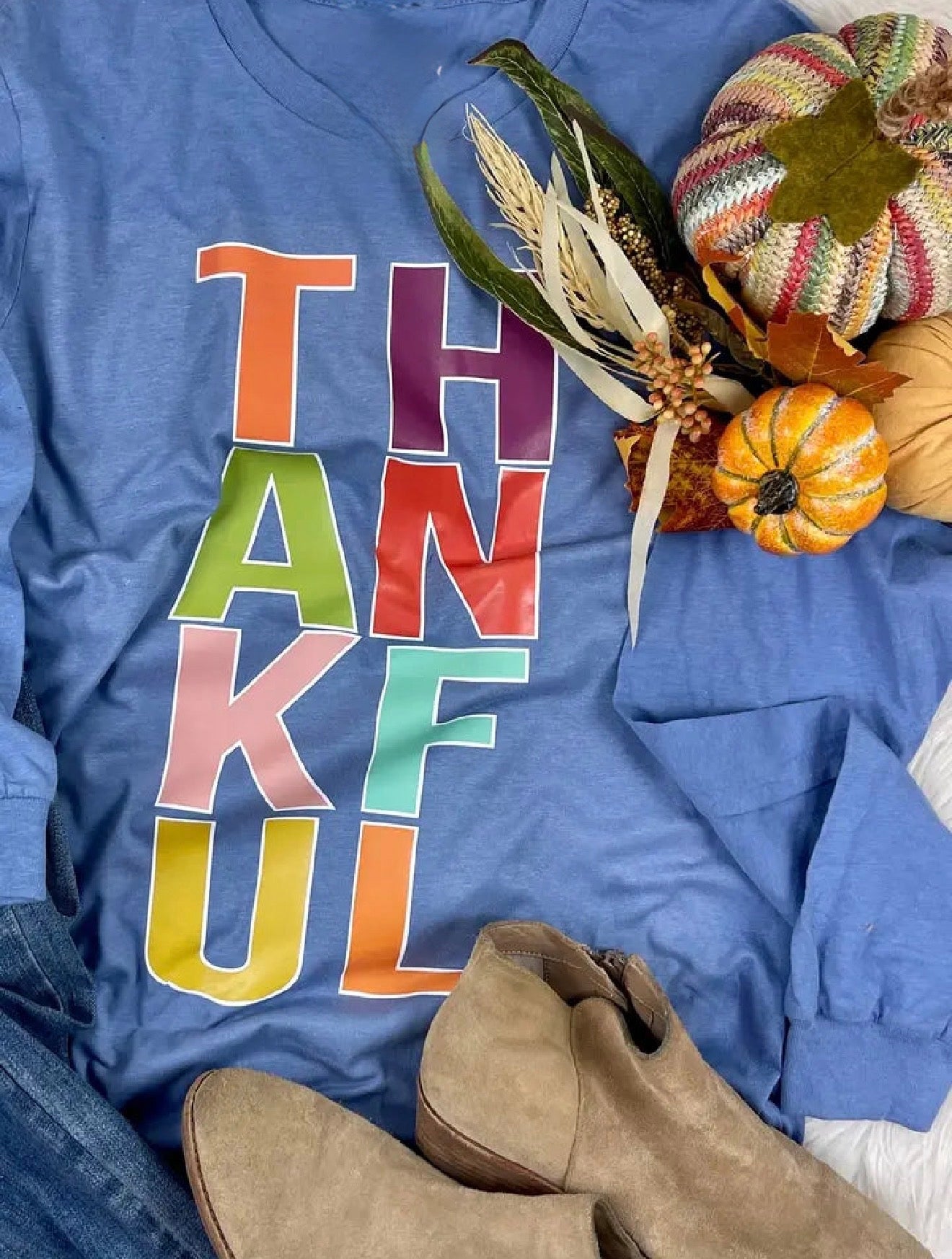 Thankful Stacked L/S Tee