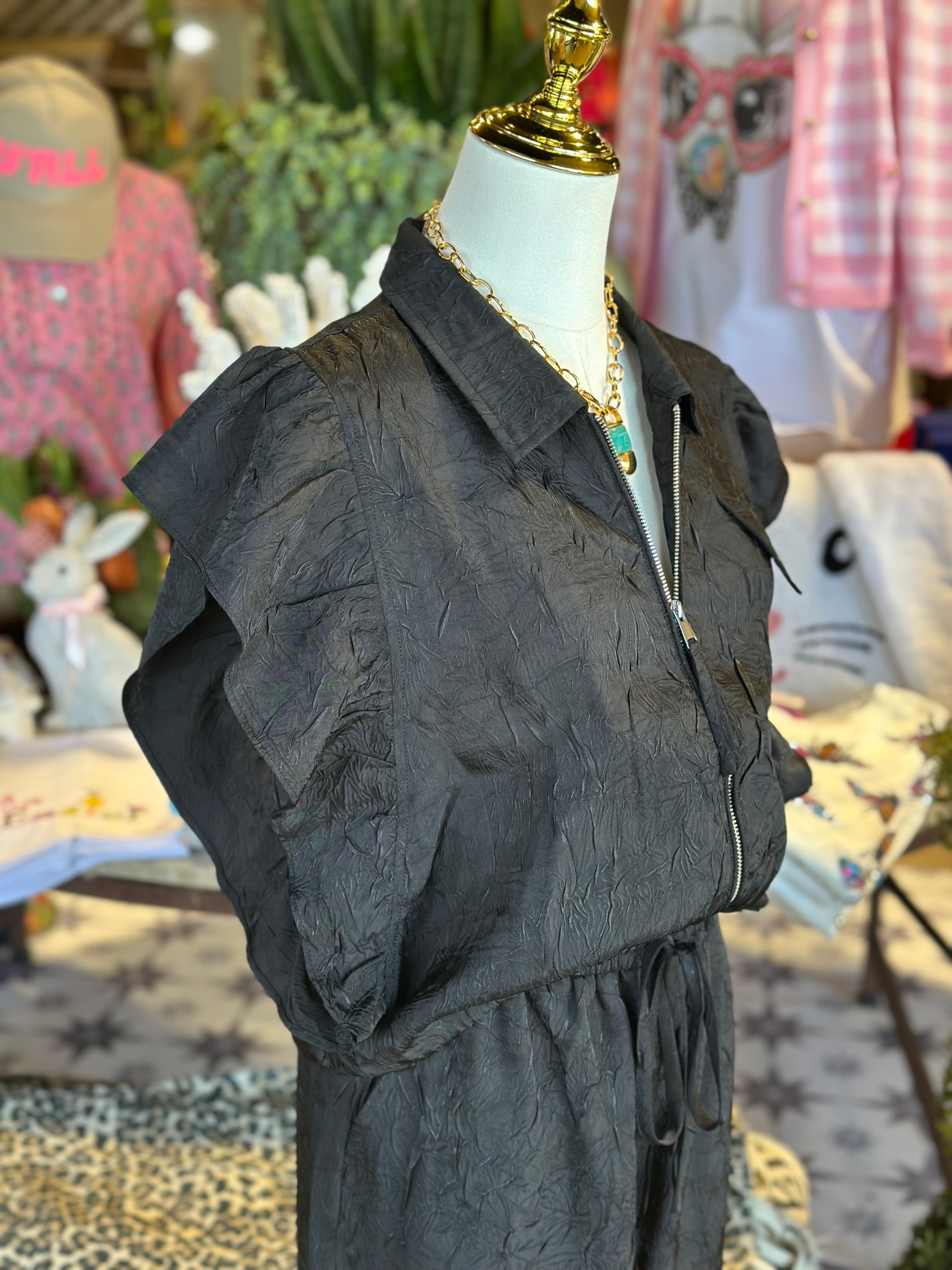 Alisha Zip Ruffle Jacket