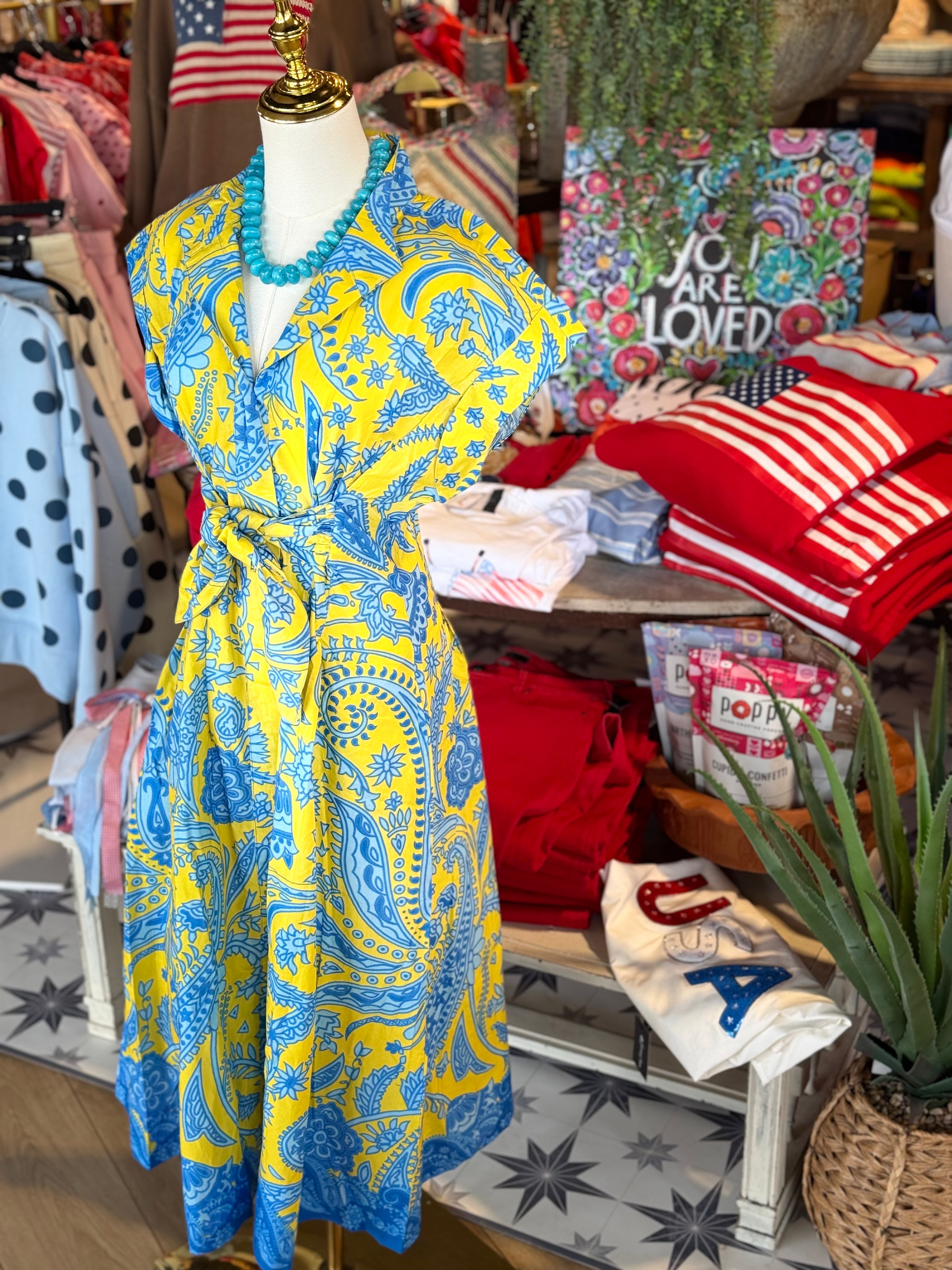 Evelyn Paisley Dress