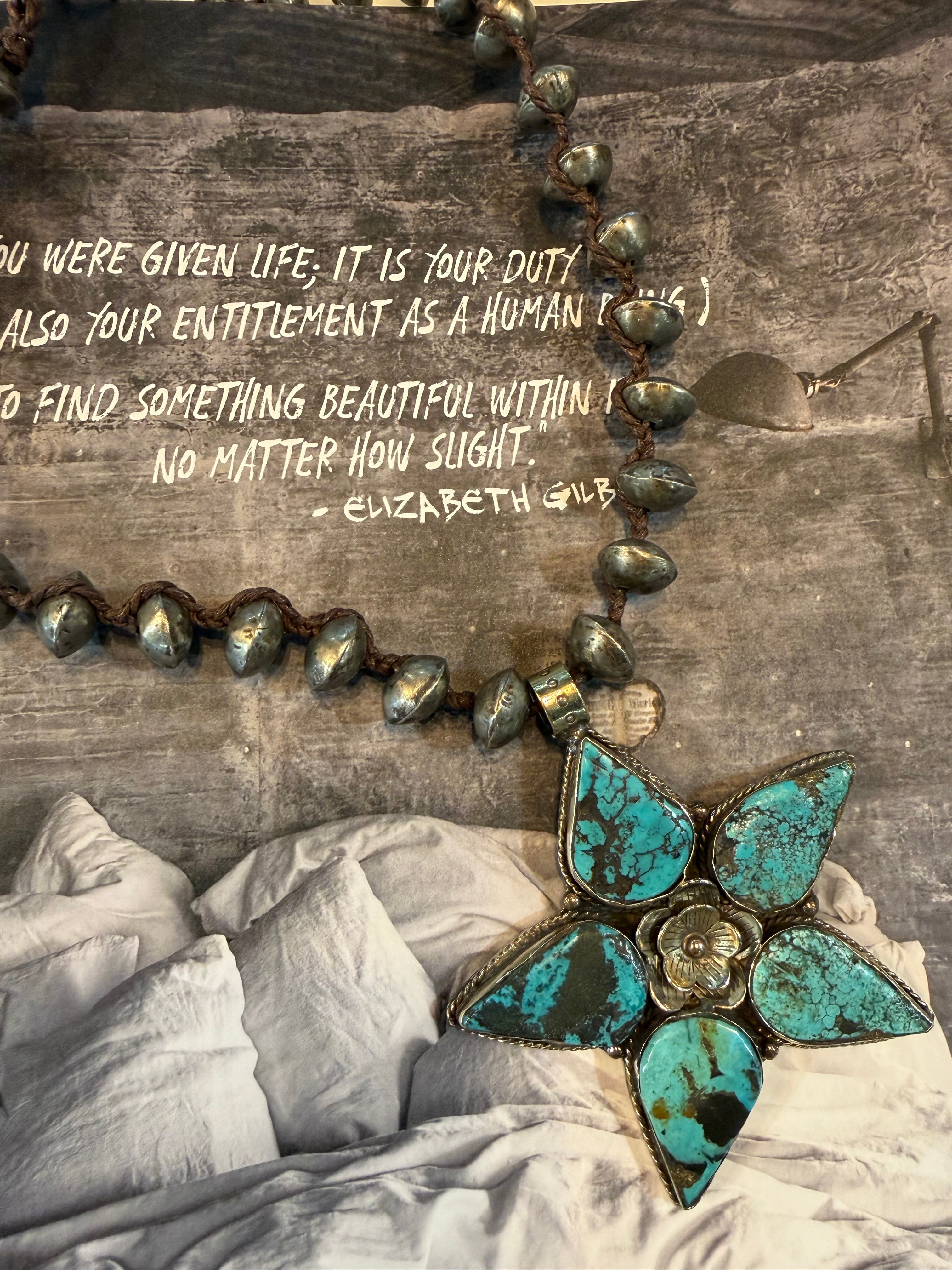 Turquoise Flower Necklace