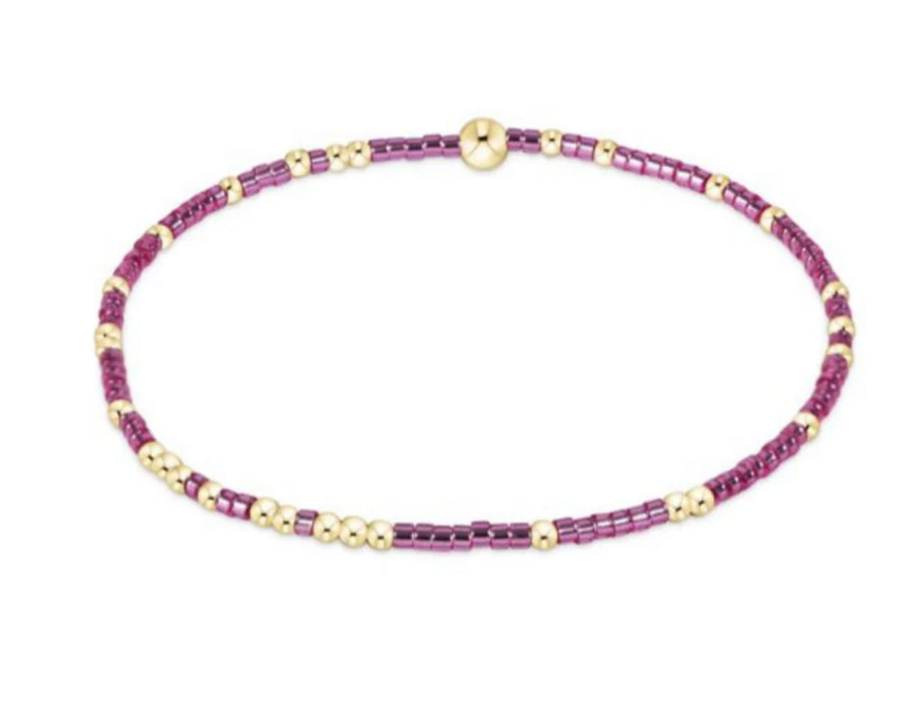 Hope Sincerity Pink Metallic 2mm Beaded Bracelet