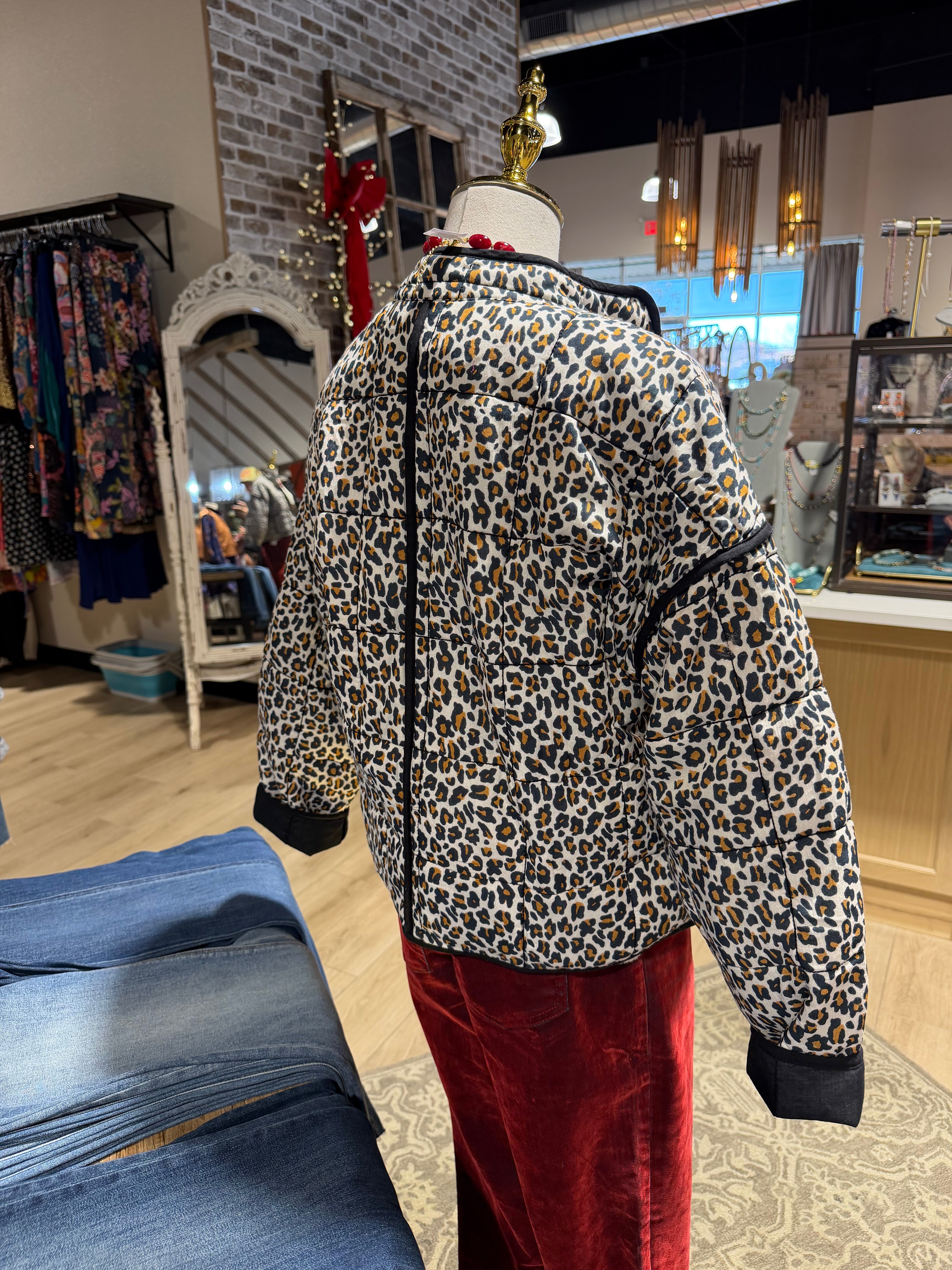 Quilted Leopard Jacket
