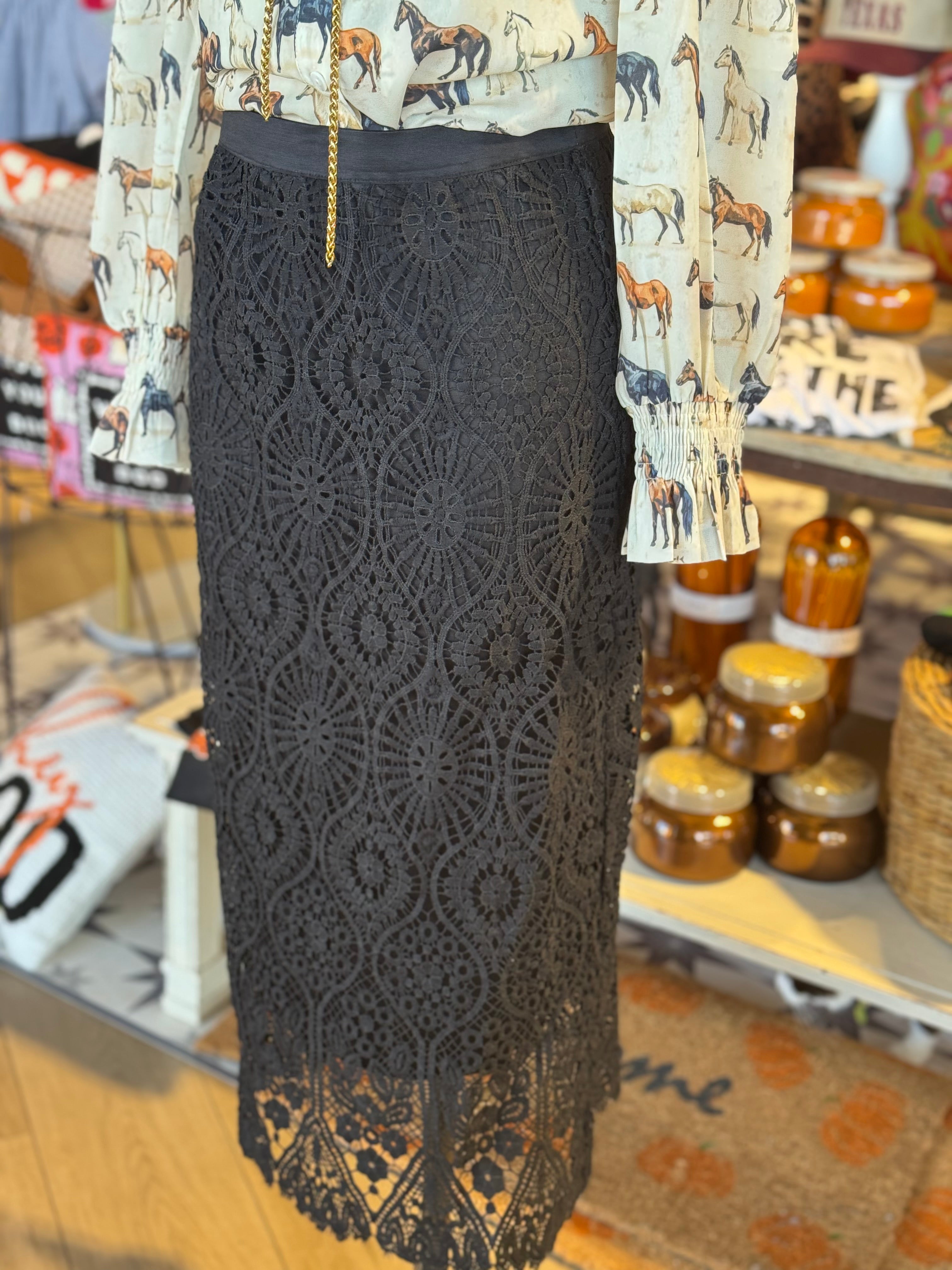 Black Lace Skirt