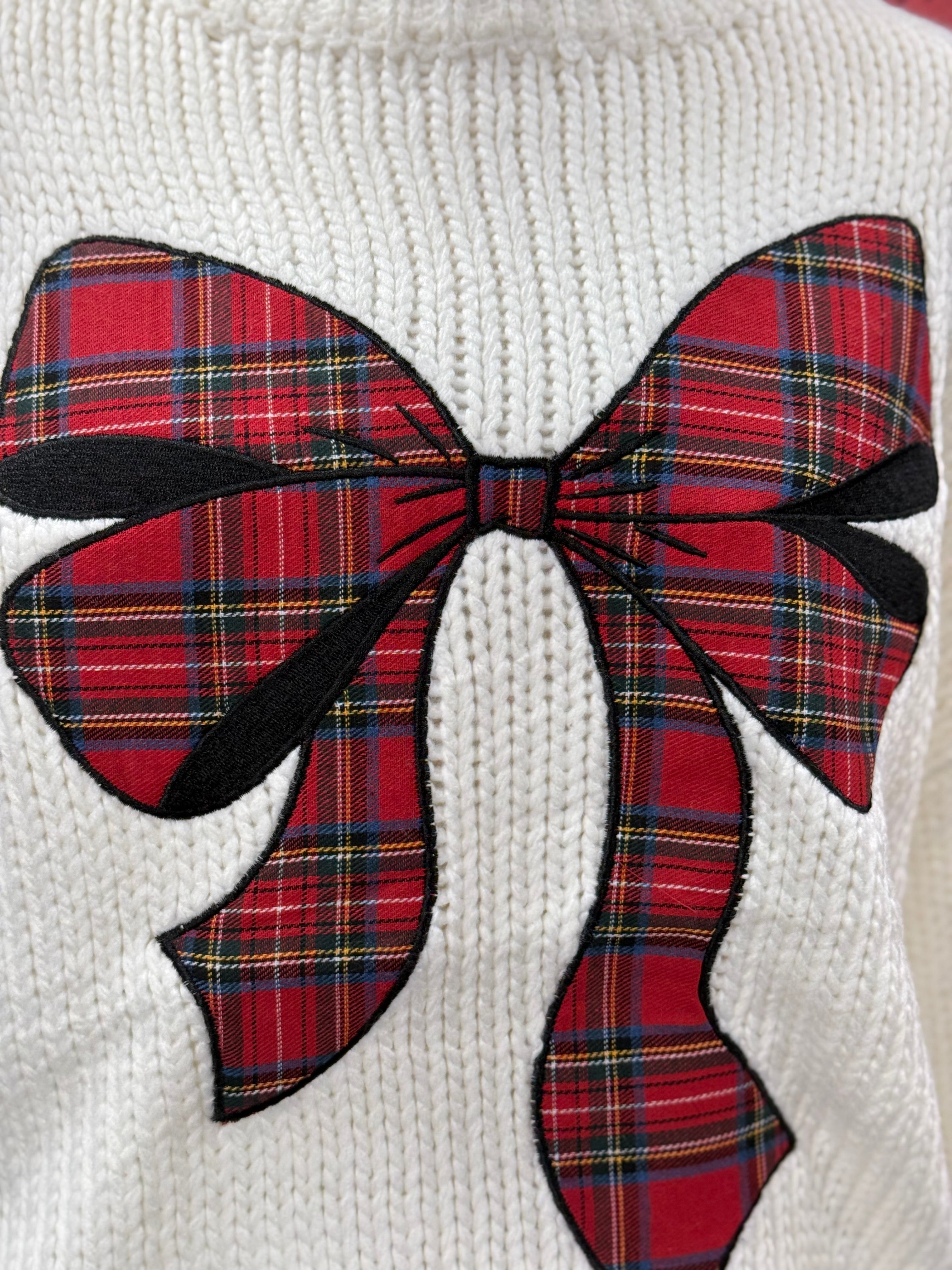 Tartan Bow Sweater