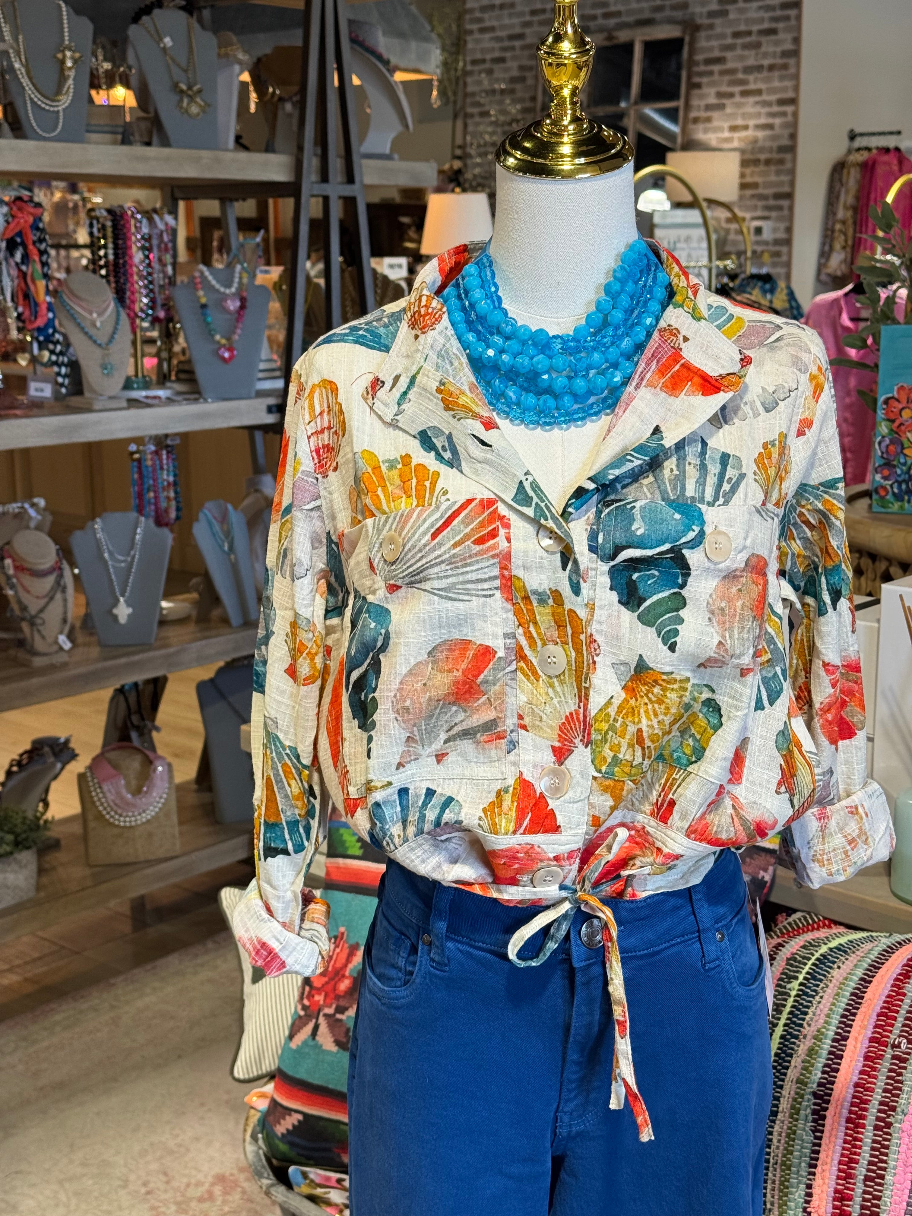 Seashell Woven Top
