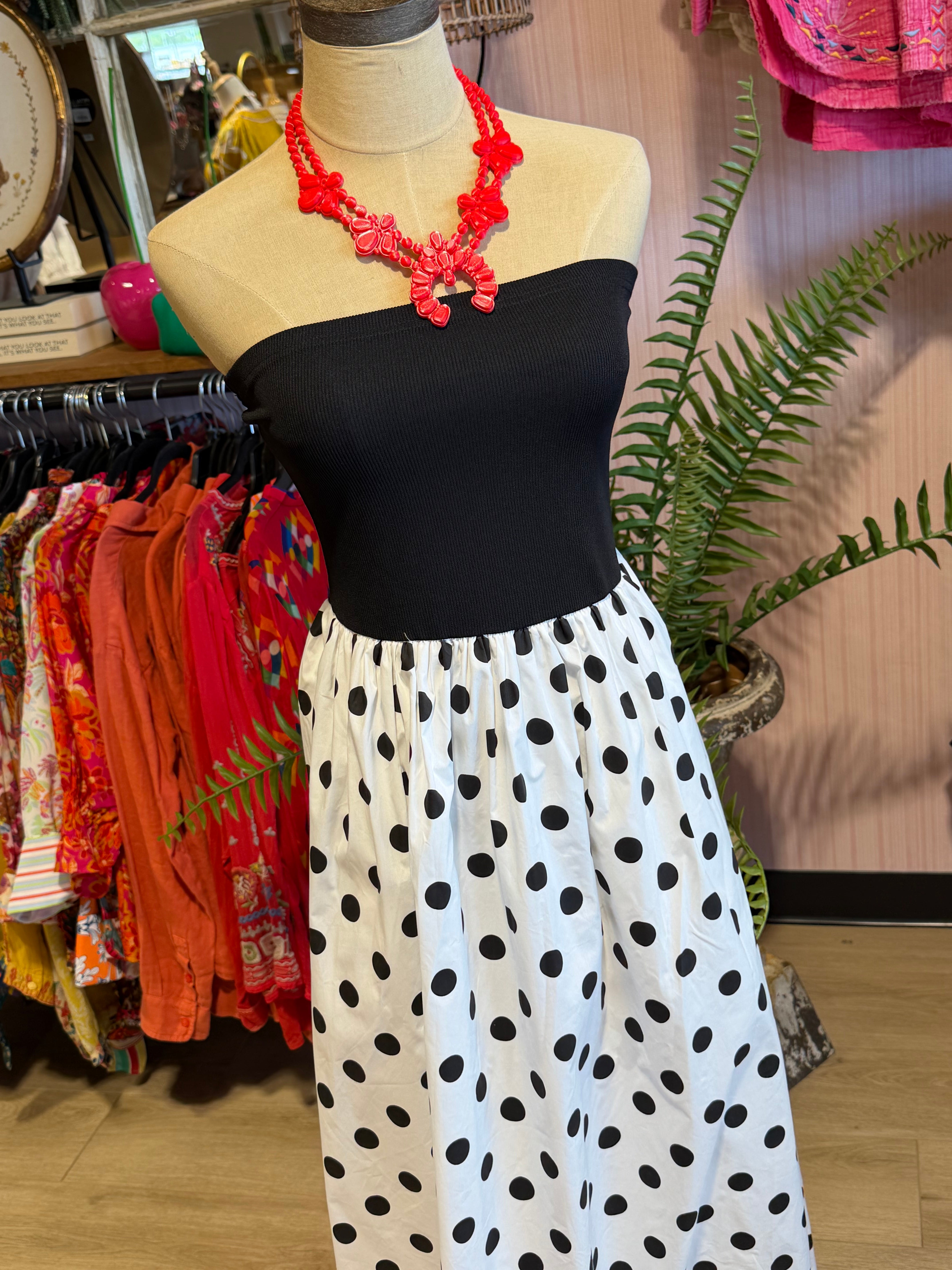 Haley Rae Polka Dot Strapless
