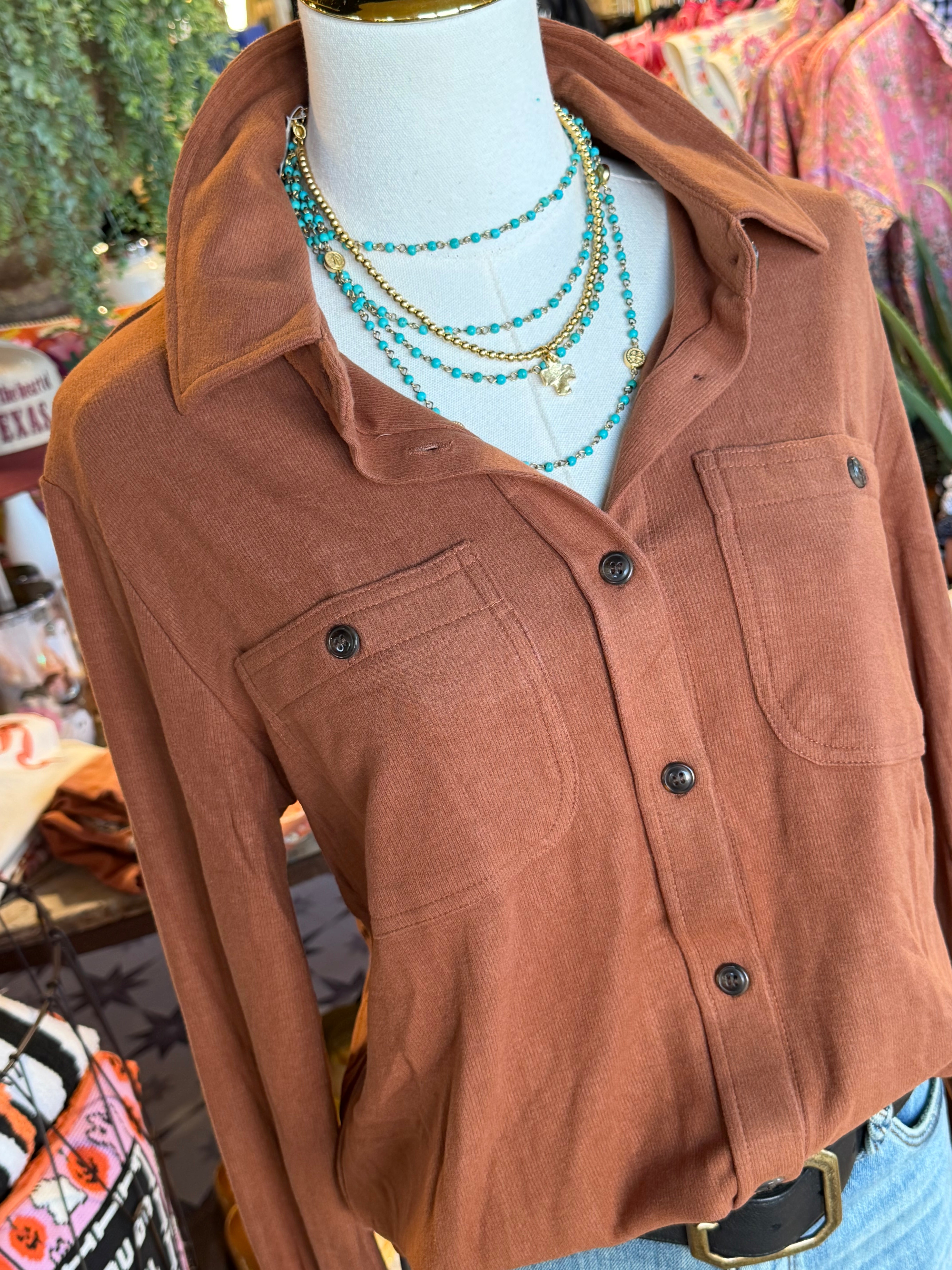 Brown Sugar Button Up