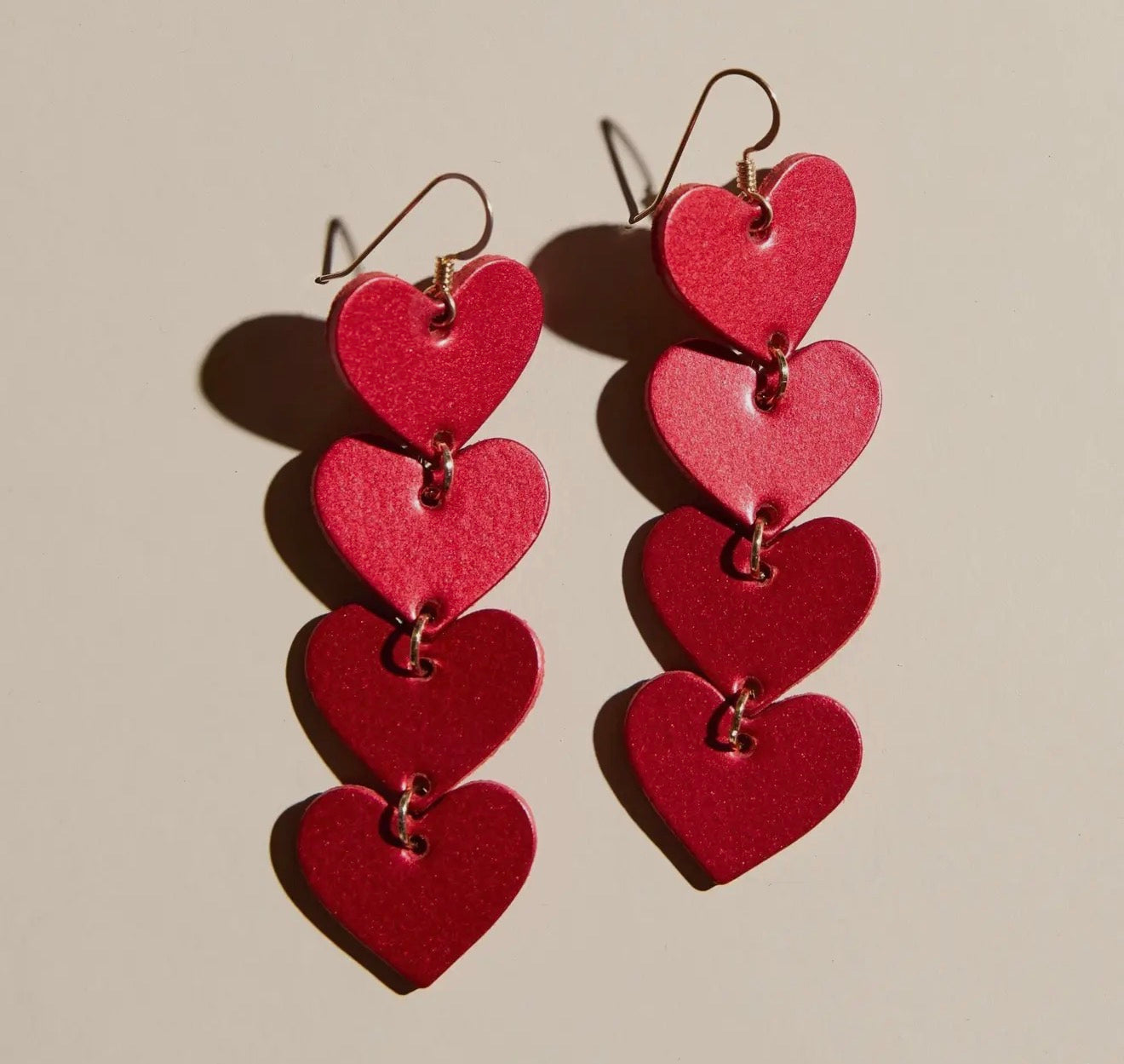 4 Heart Earrings