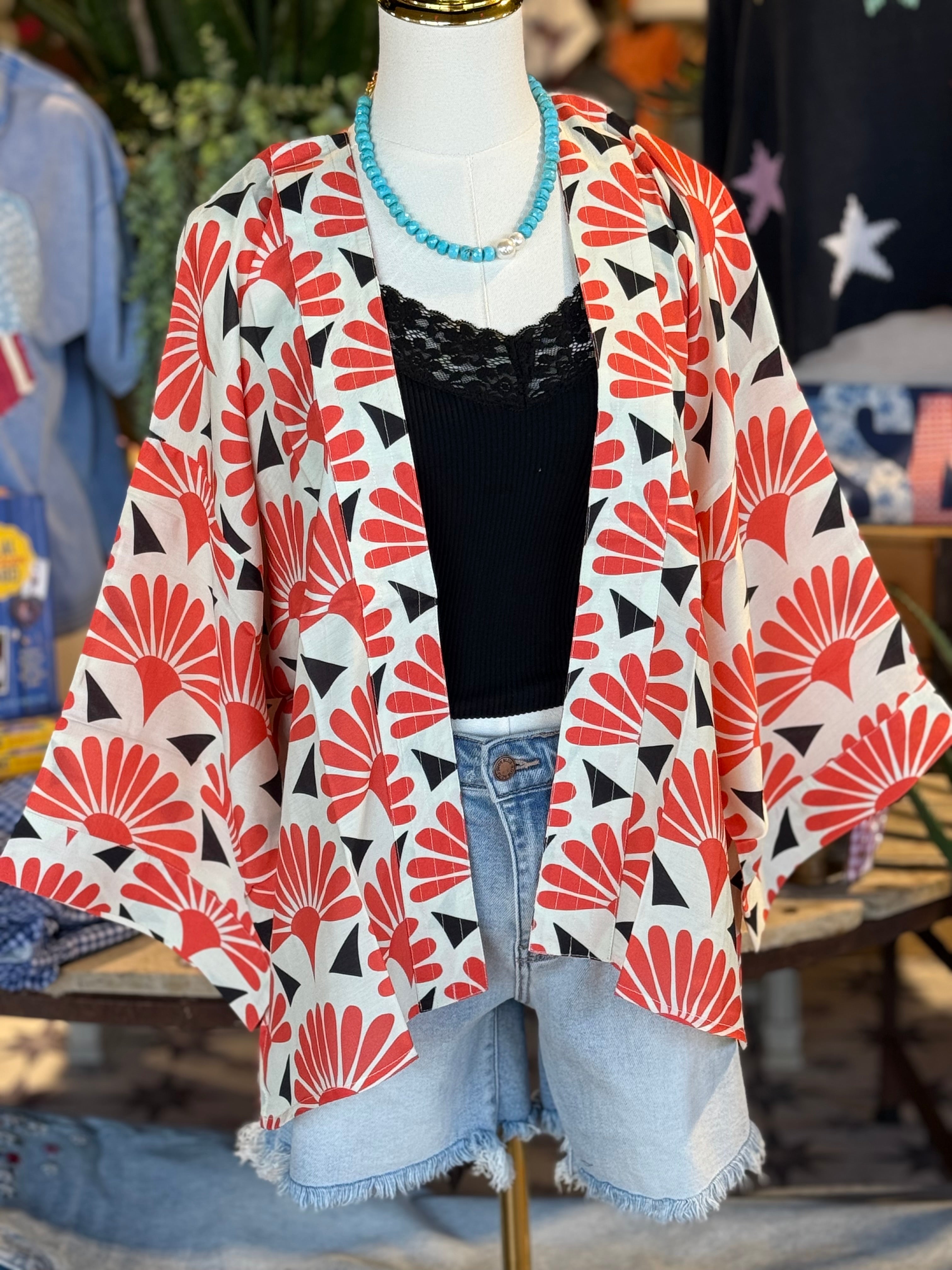 Fresno Fan Kimono- 2 Styles
