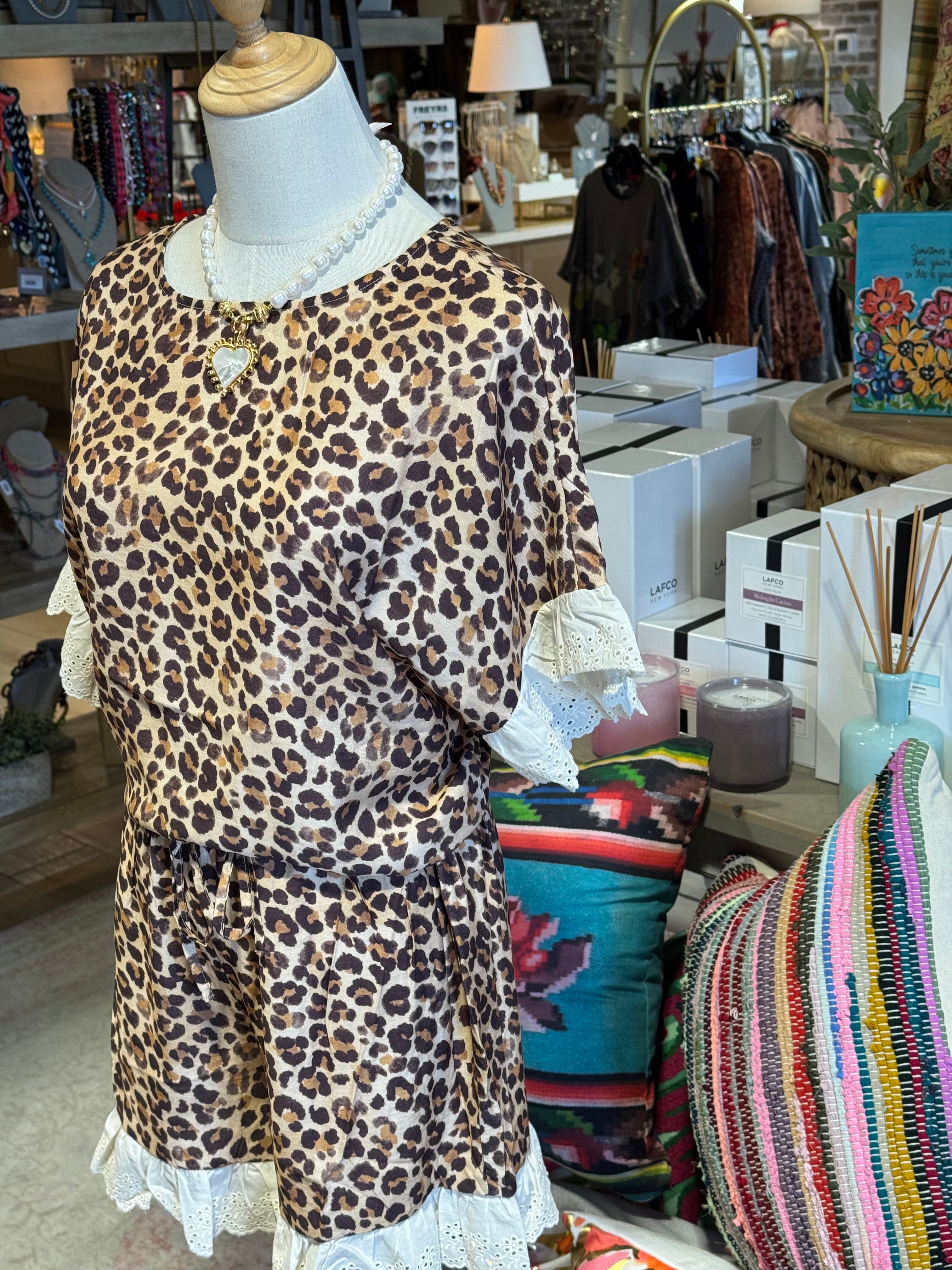 Mia Leopard Short Set