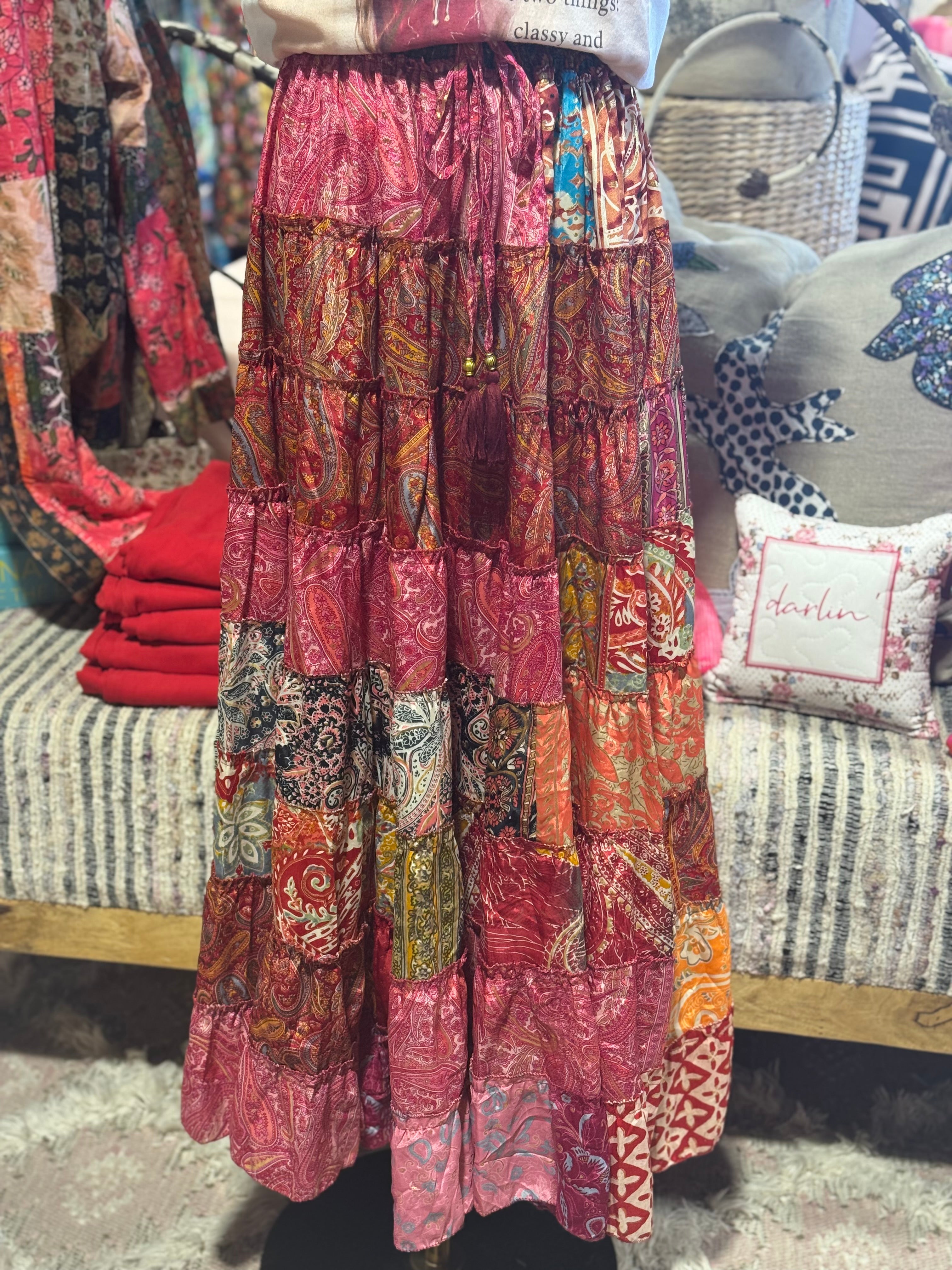 Boho Ruffle Skirt