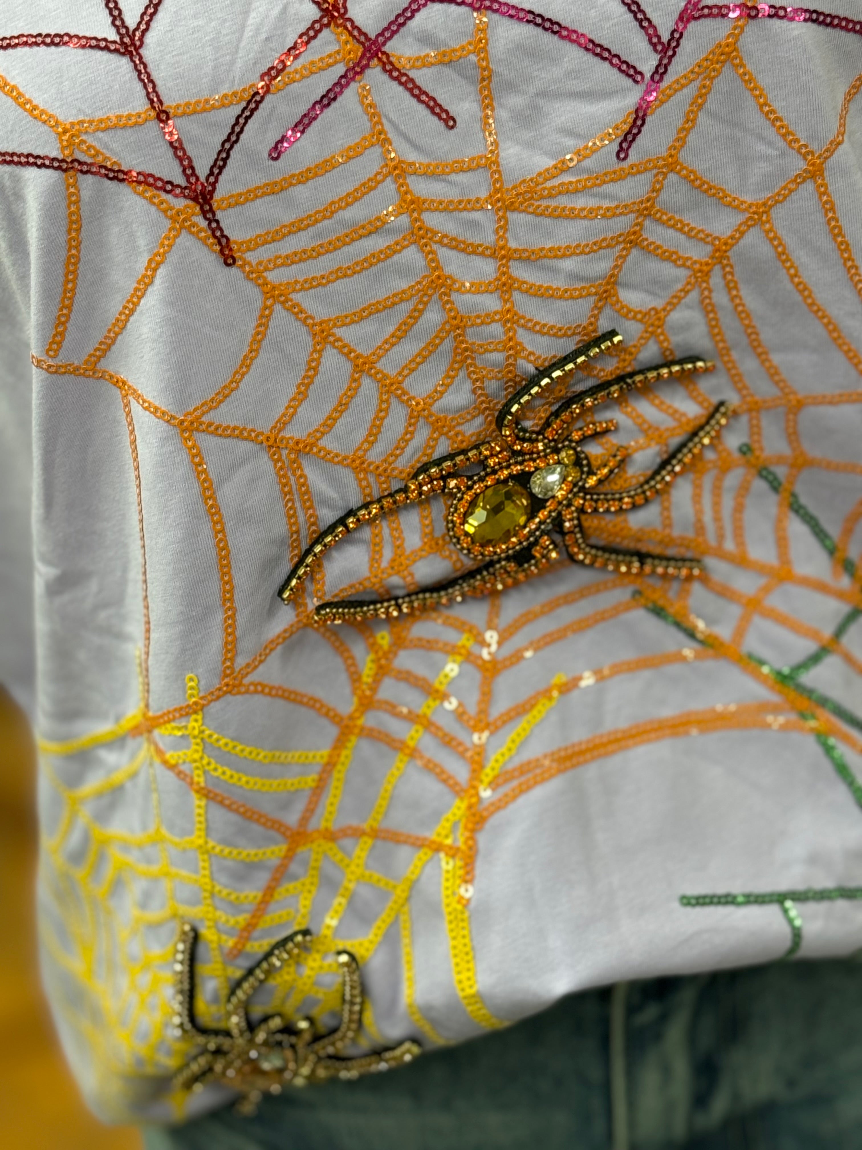 Bejeweled Spider Tee