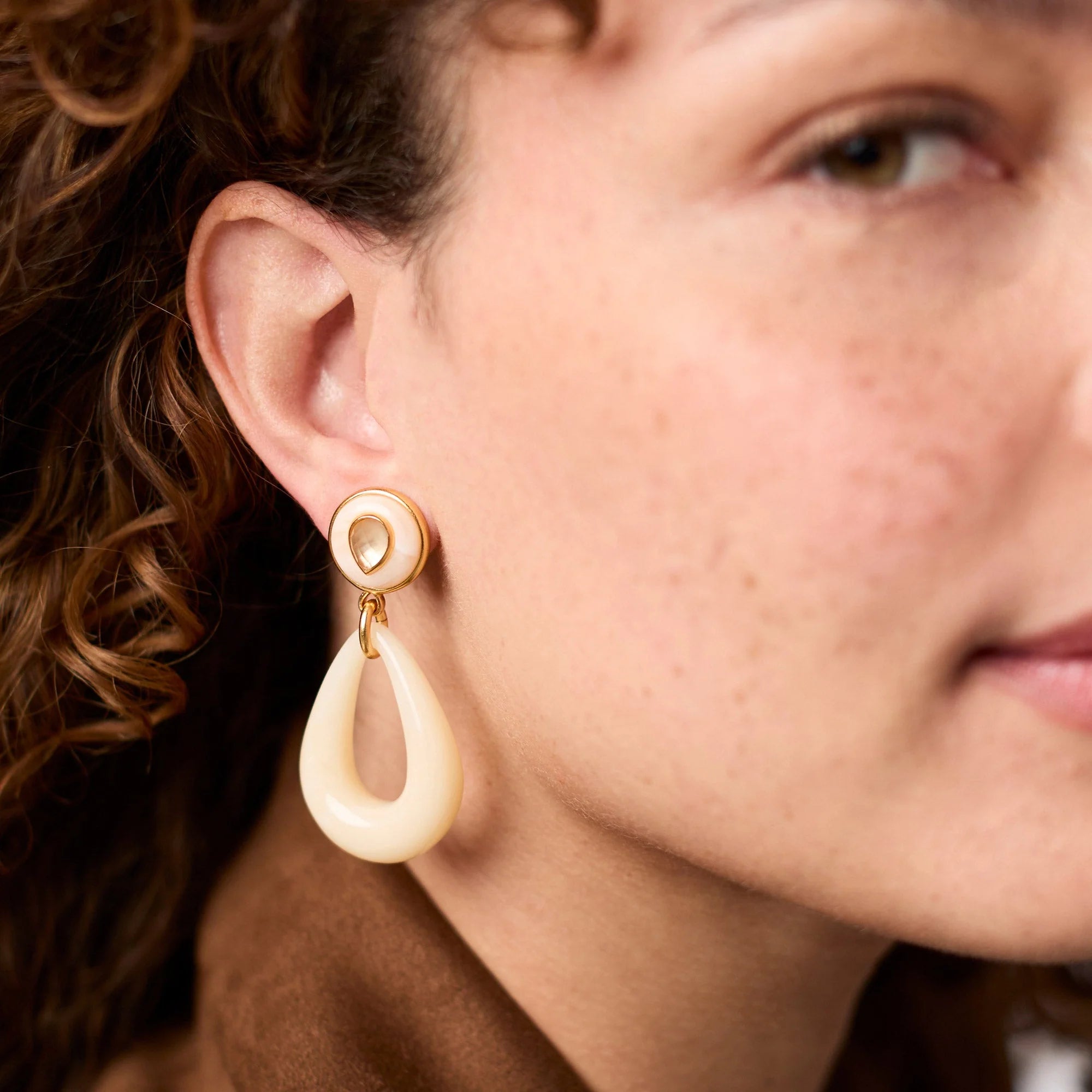 Carnaby Ivory Statement Earring