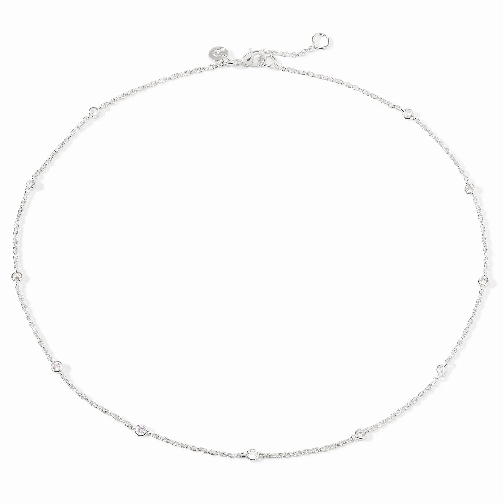 Celeste Silver Delicate Station Necklace