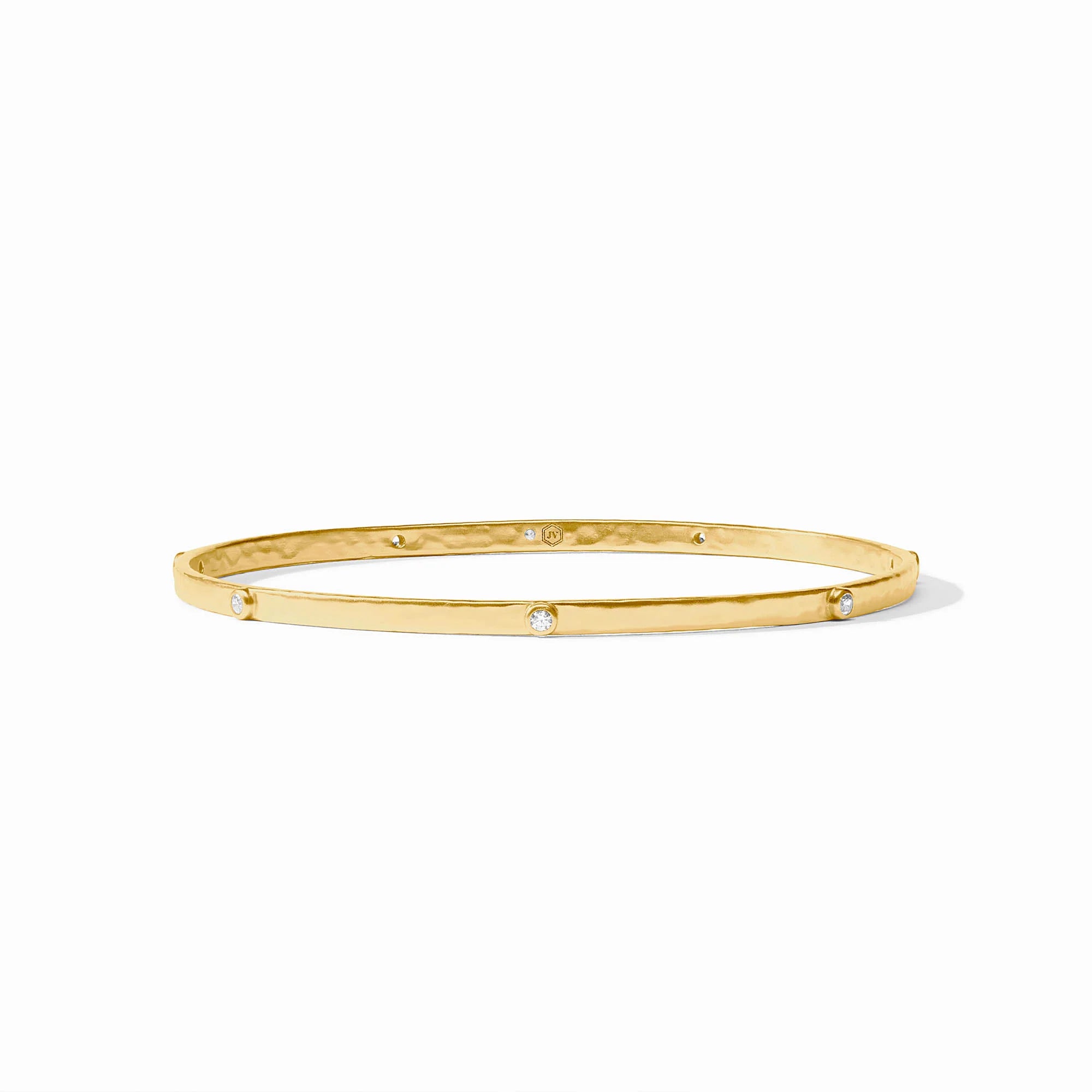 Crescent Stone CZ Bangle
