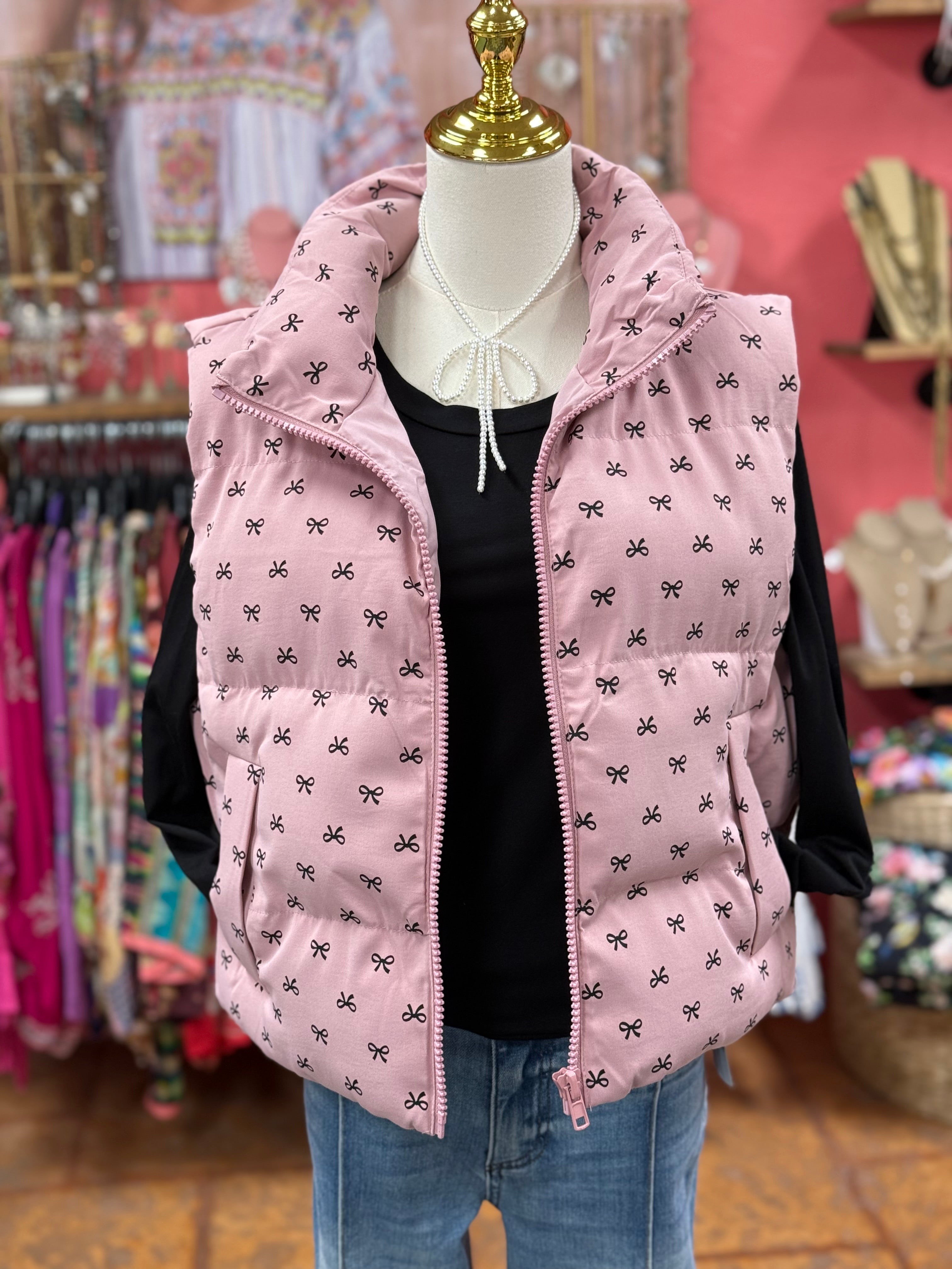 Pink Bow Vest