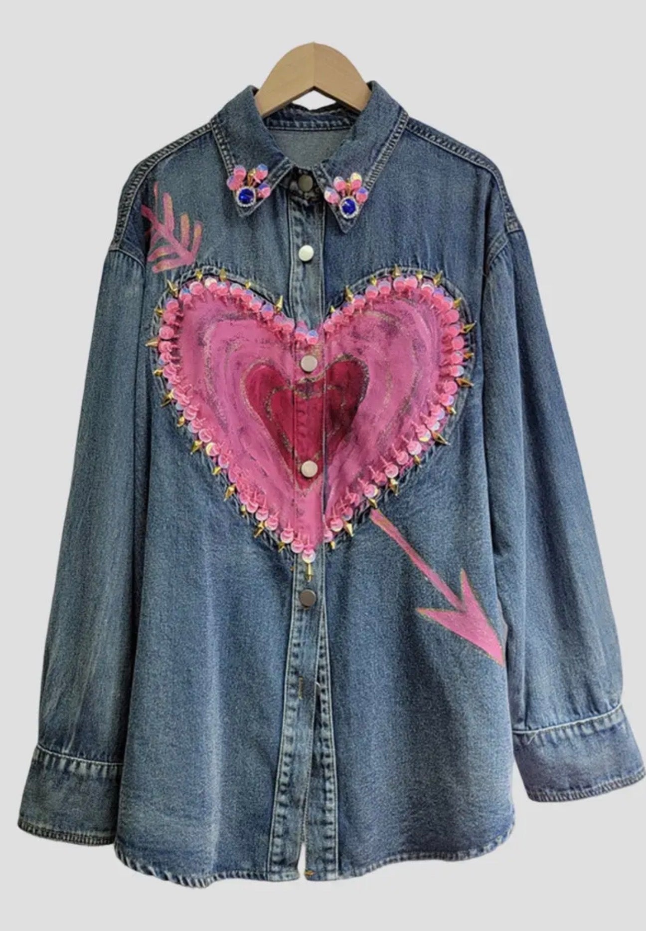 Artistic Denim Heart