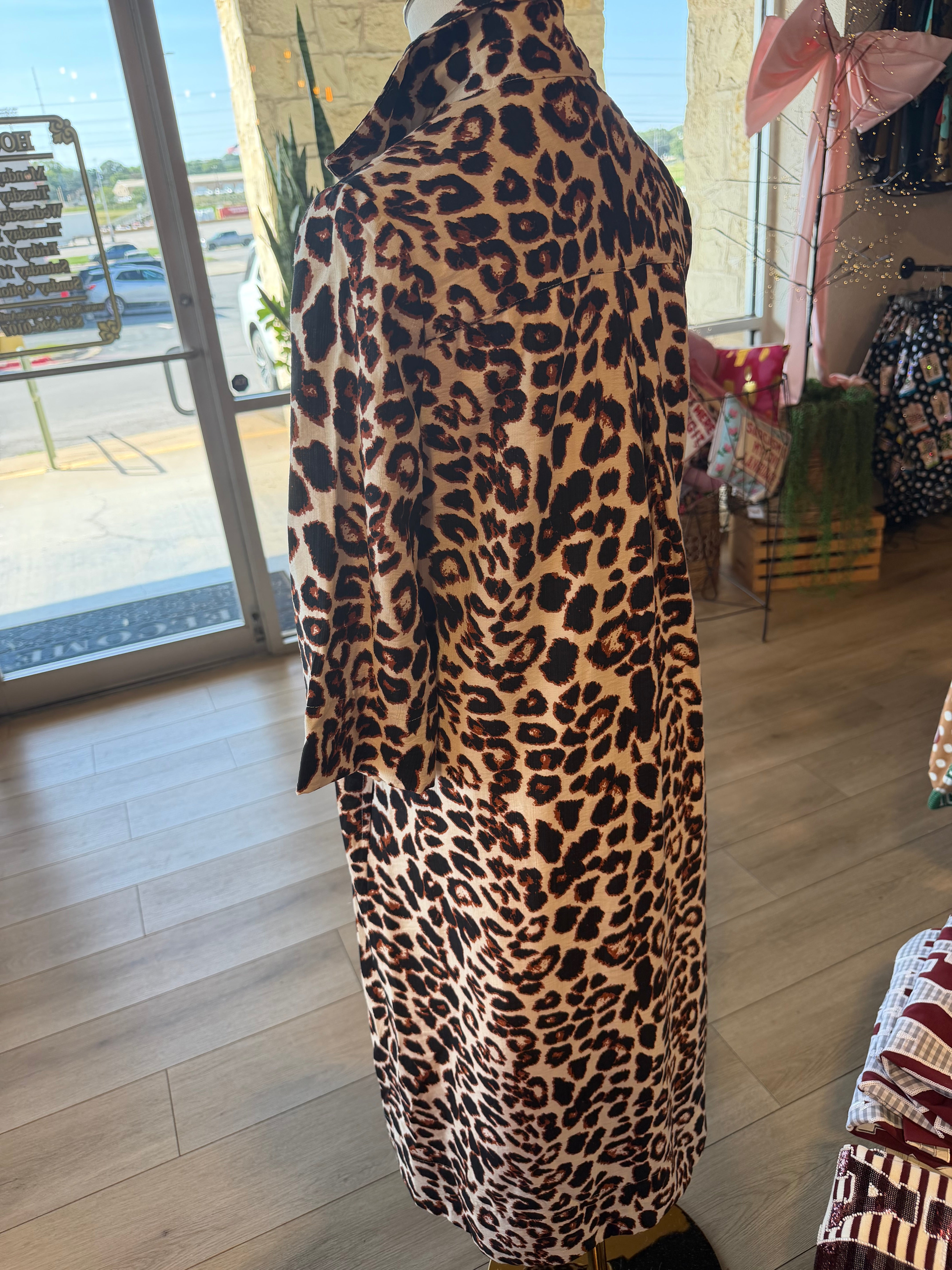 Leopard Shifty Shirt Dress