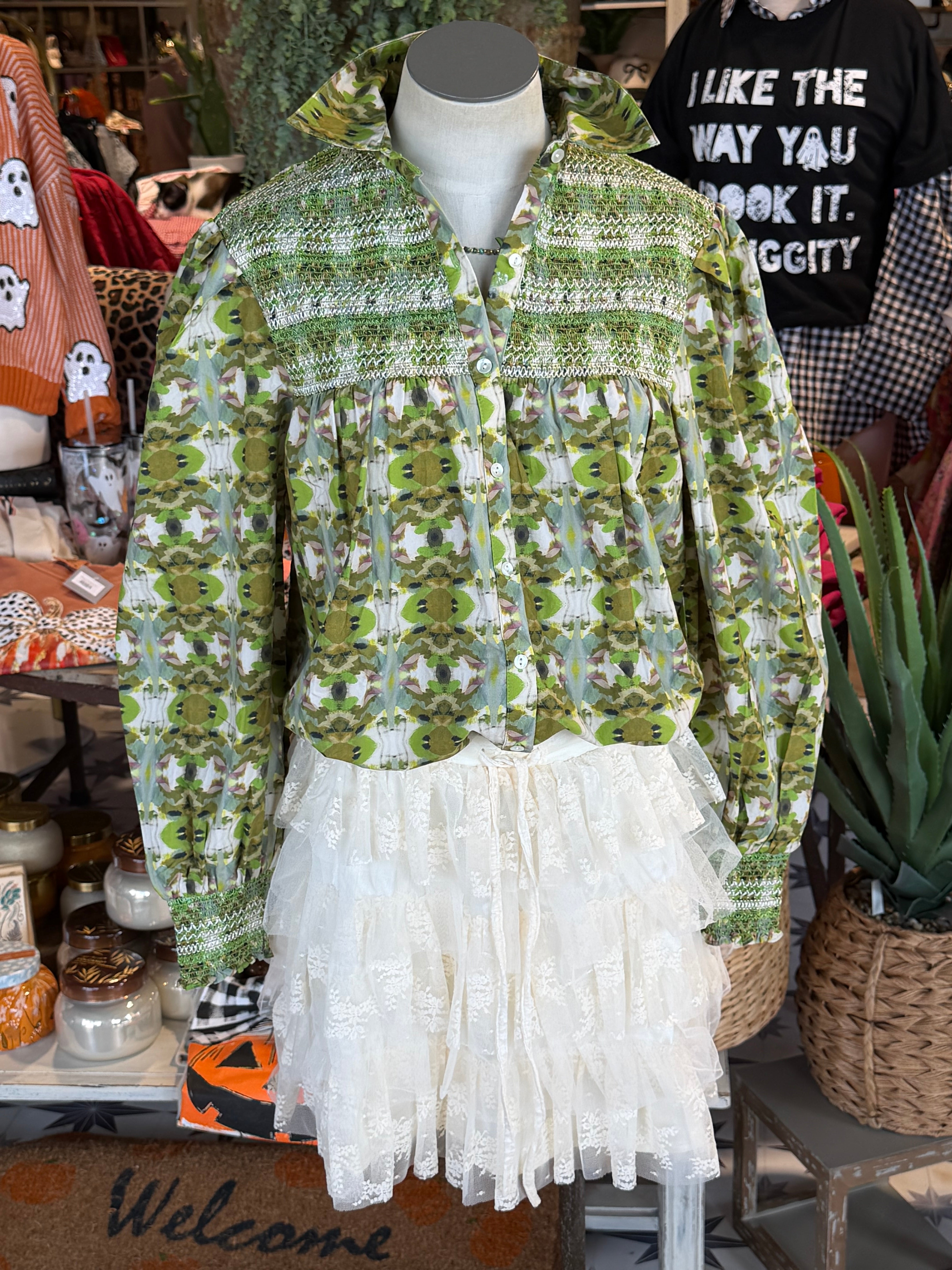 Penelope Smocked Blouse