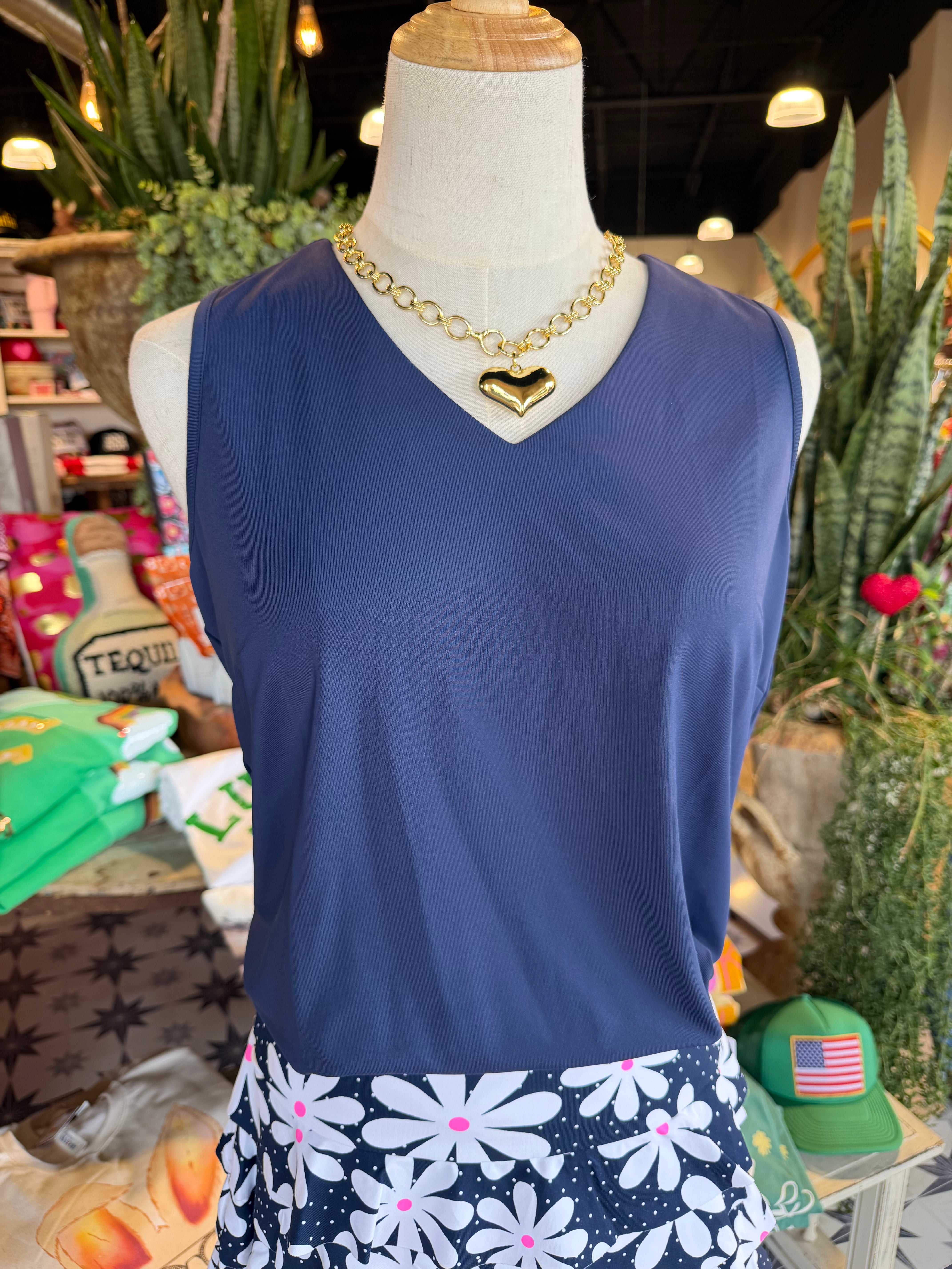 Kelly Navy Top
