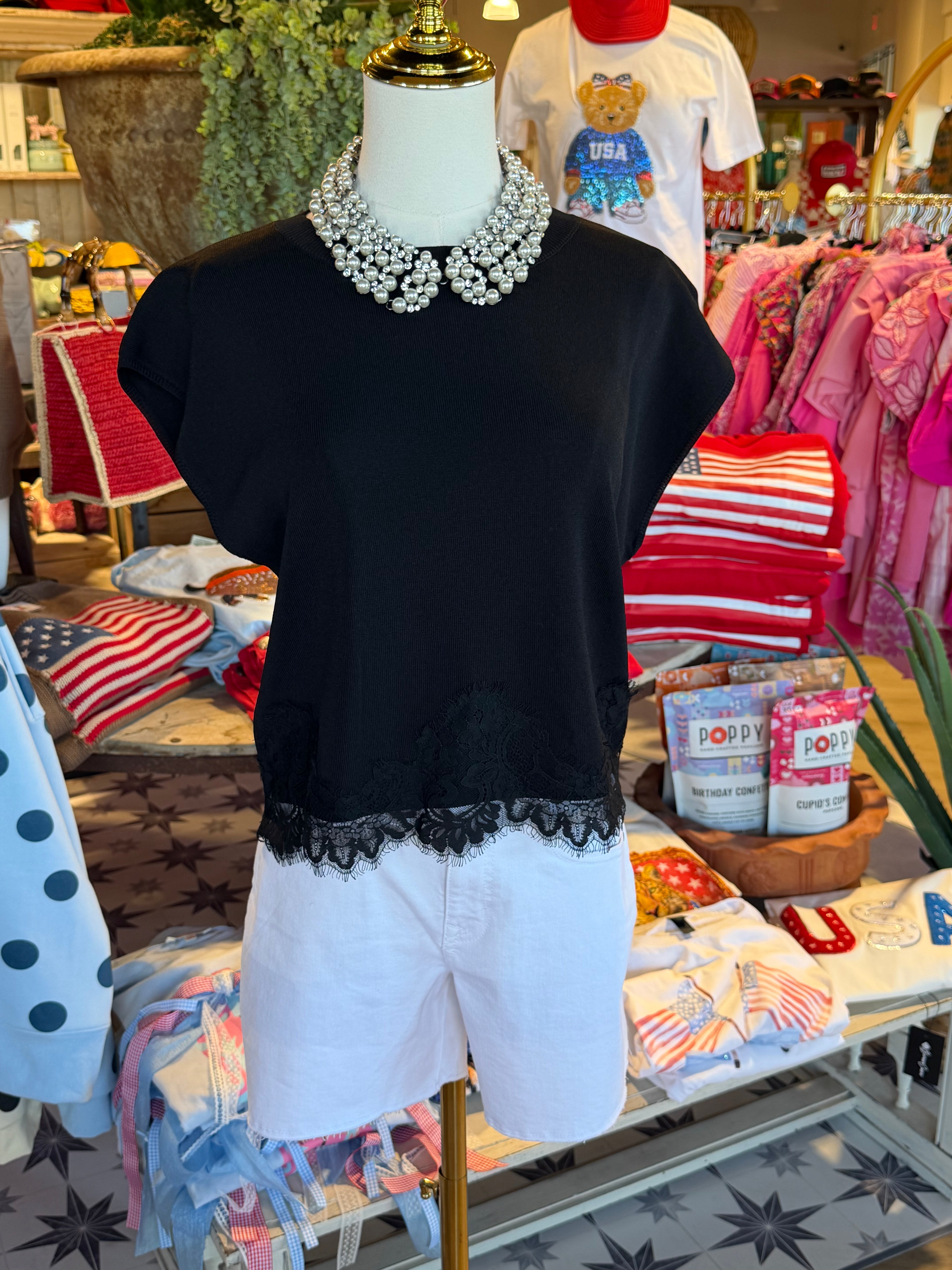 Black and Lace Tee