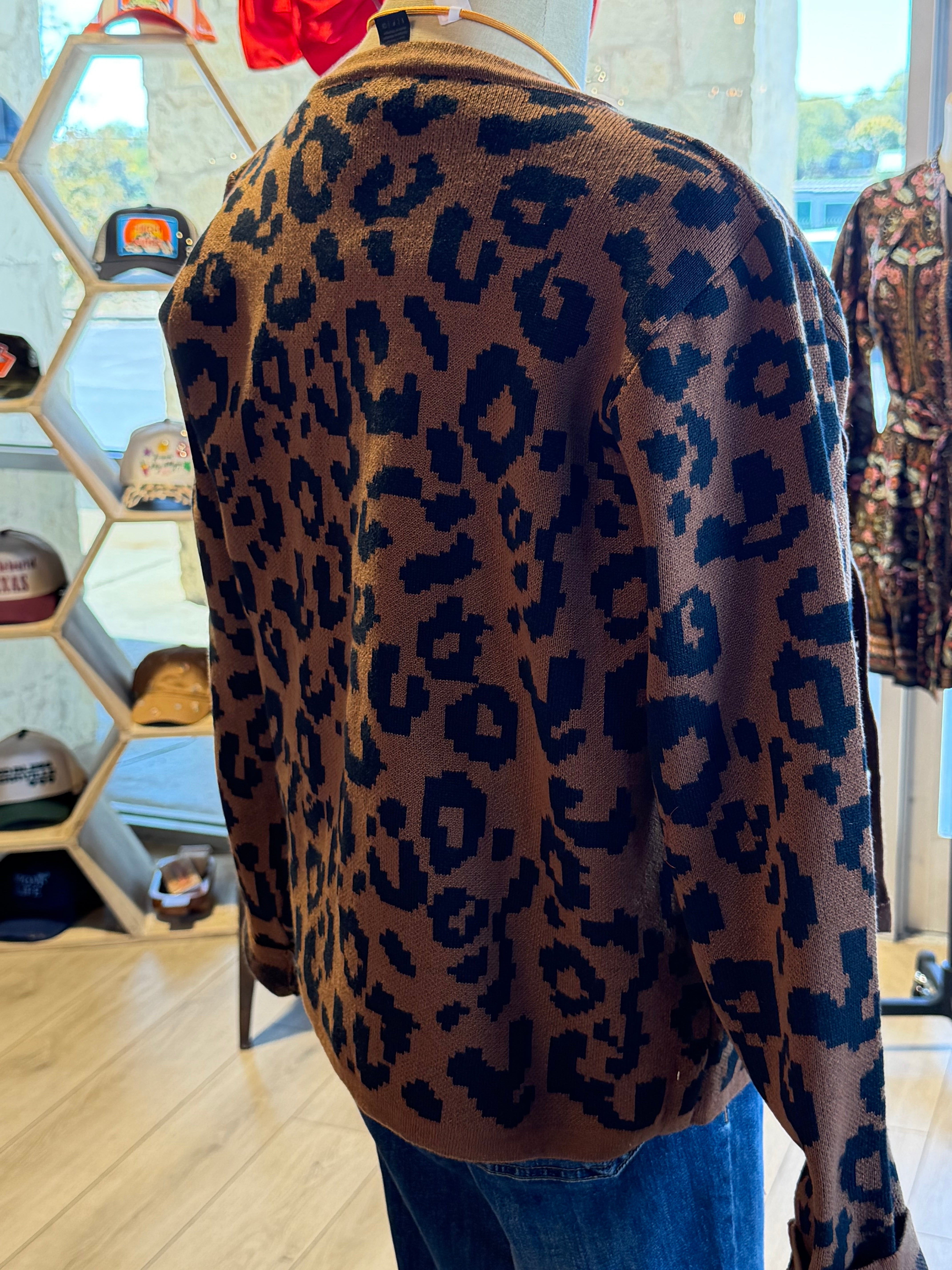 Lexi Leopard Sweater Cardigan