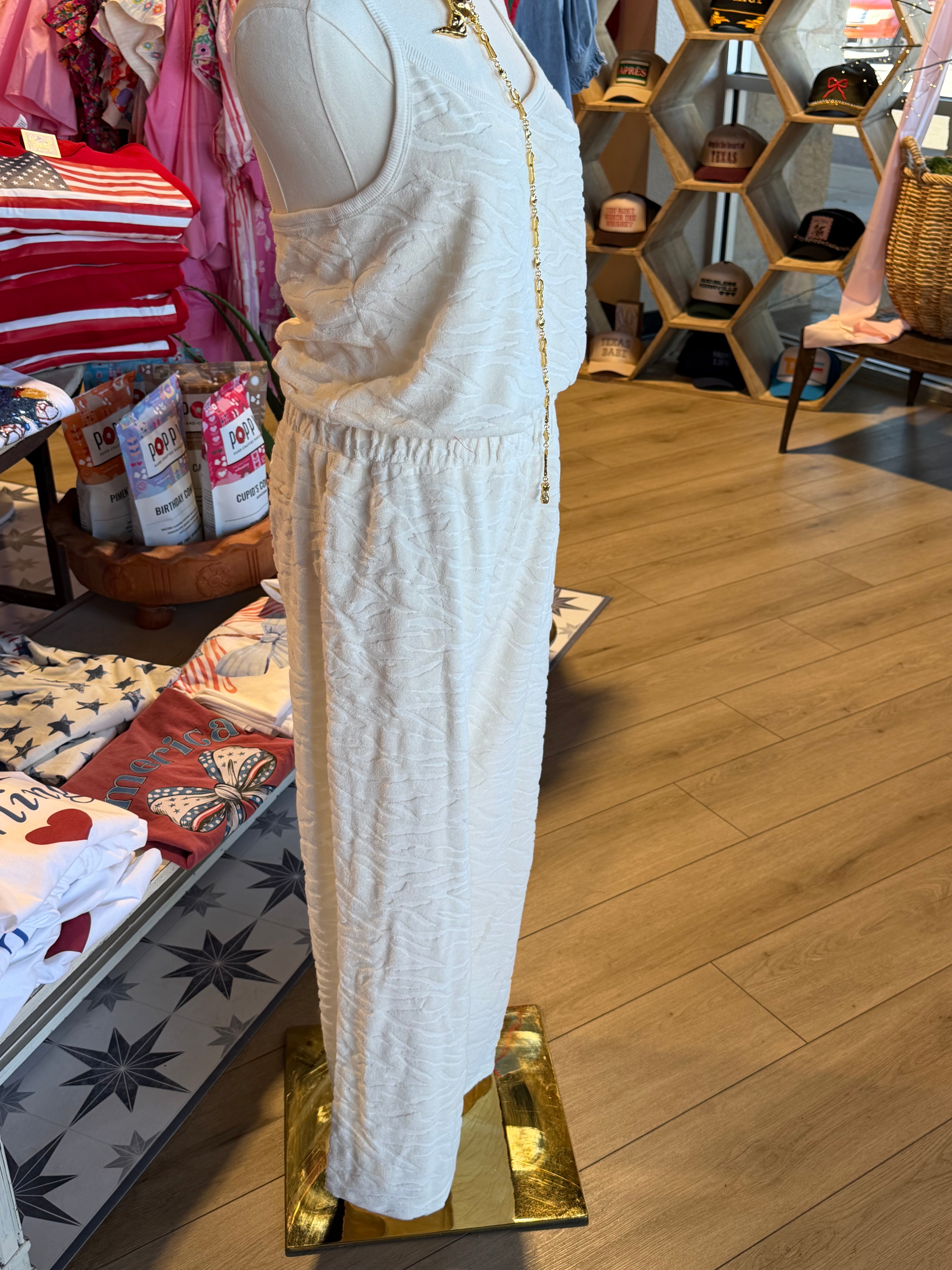Creamy Leopard Jumpsuit