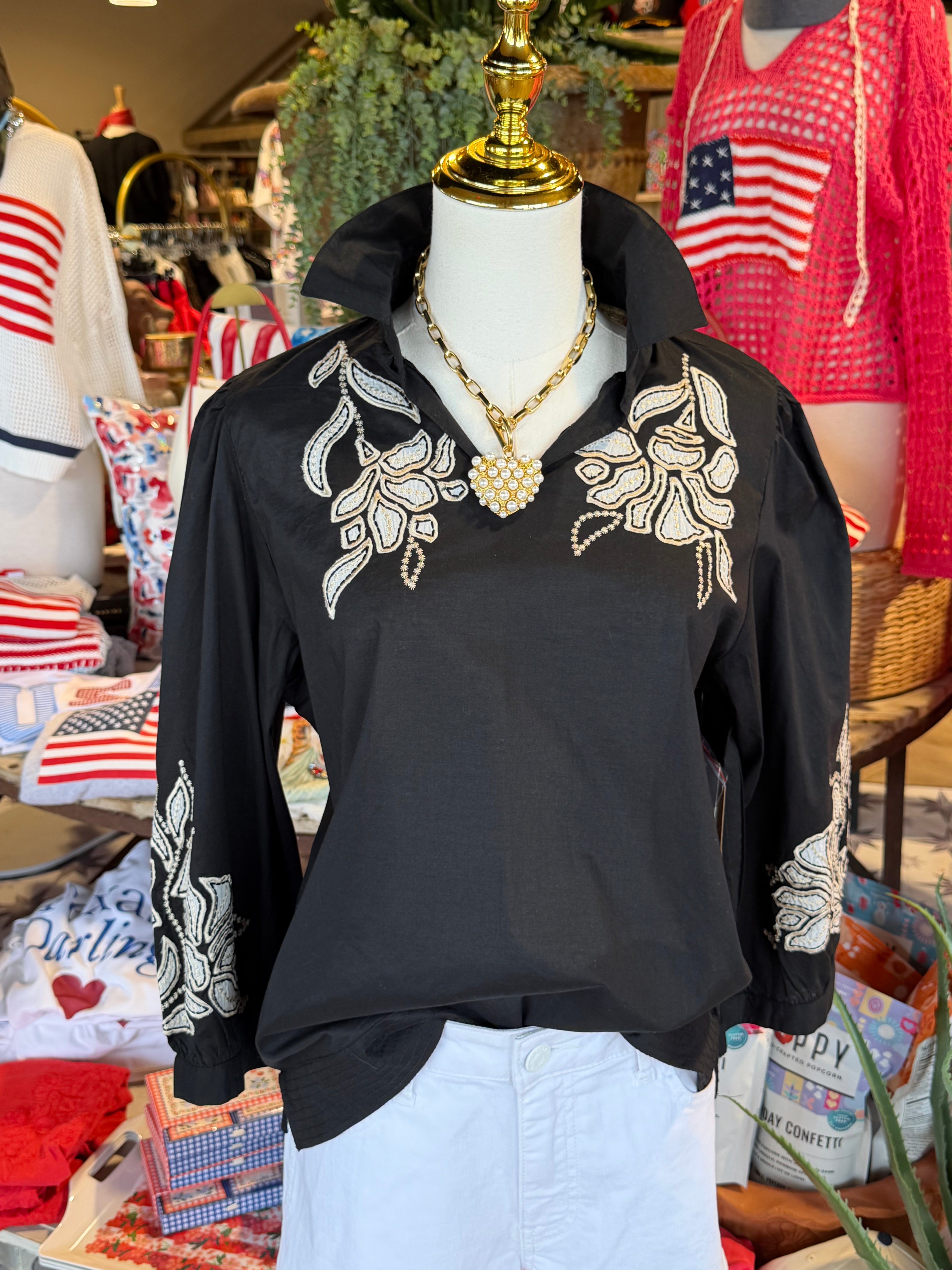 Floral Embroidery Popover