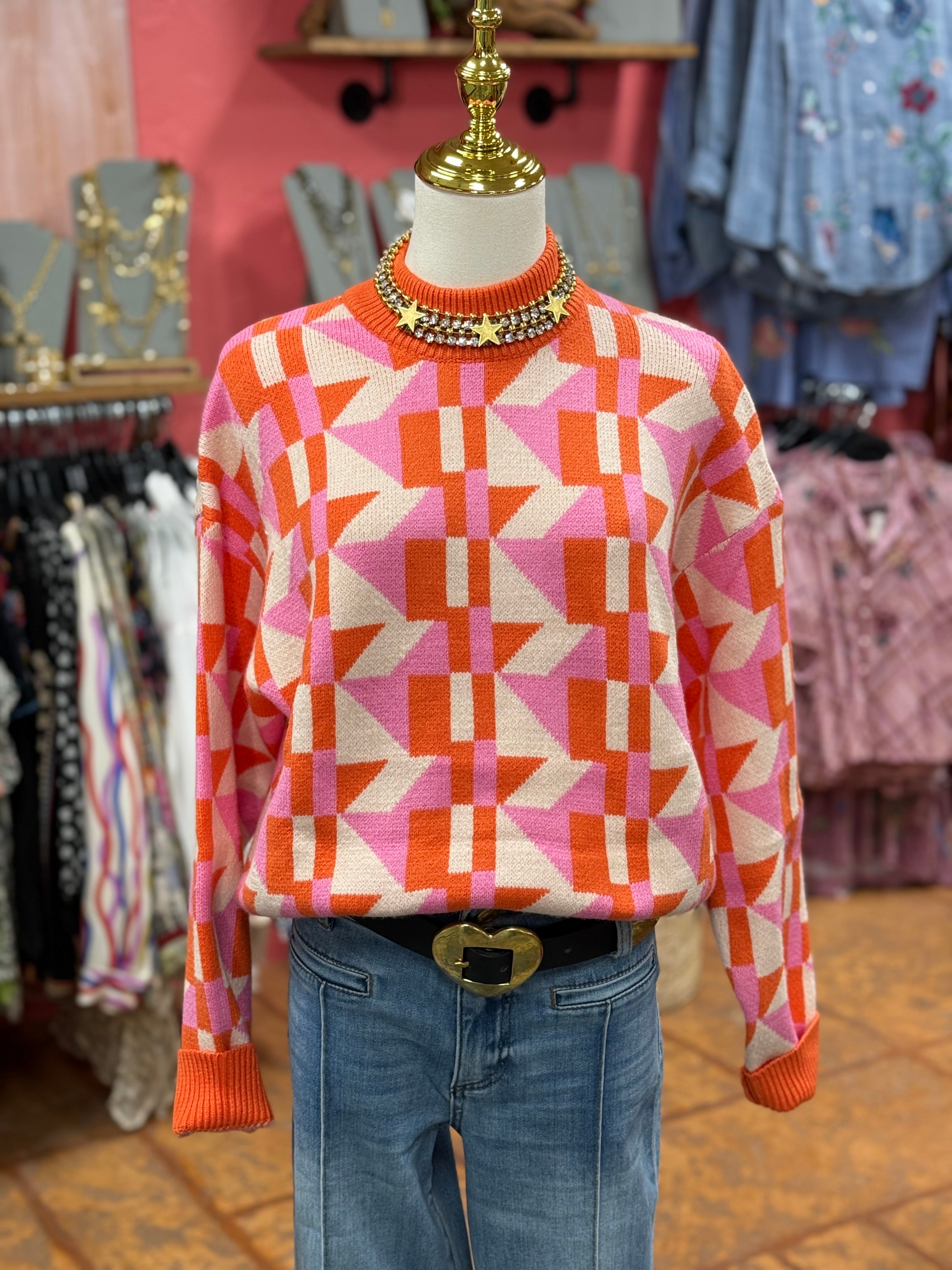 Abstract Sunshine Sweater