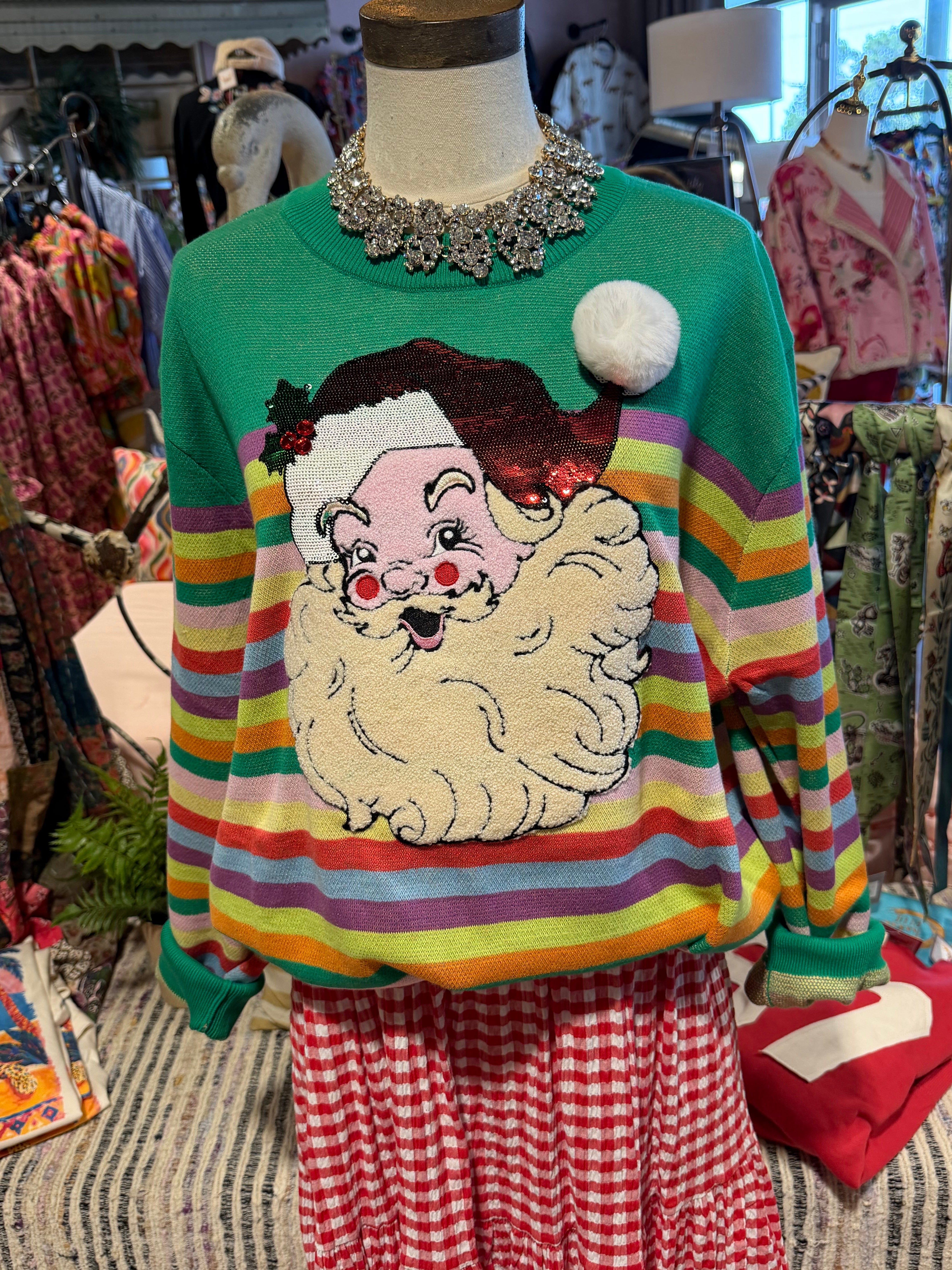Stripe Santa Sweater